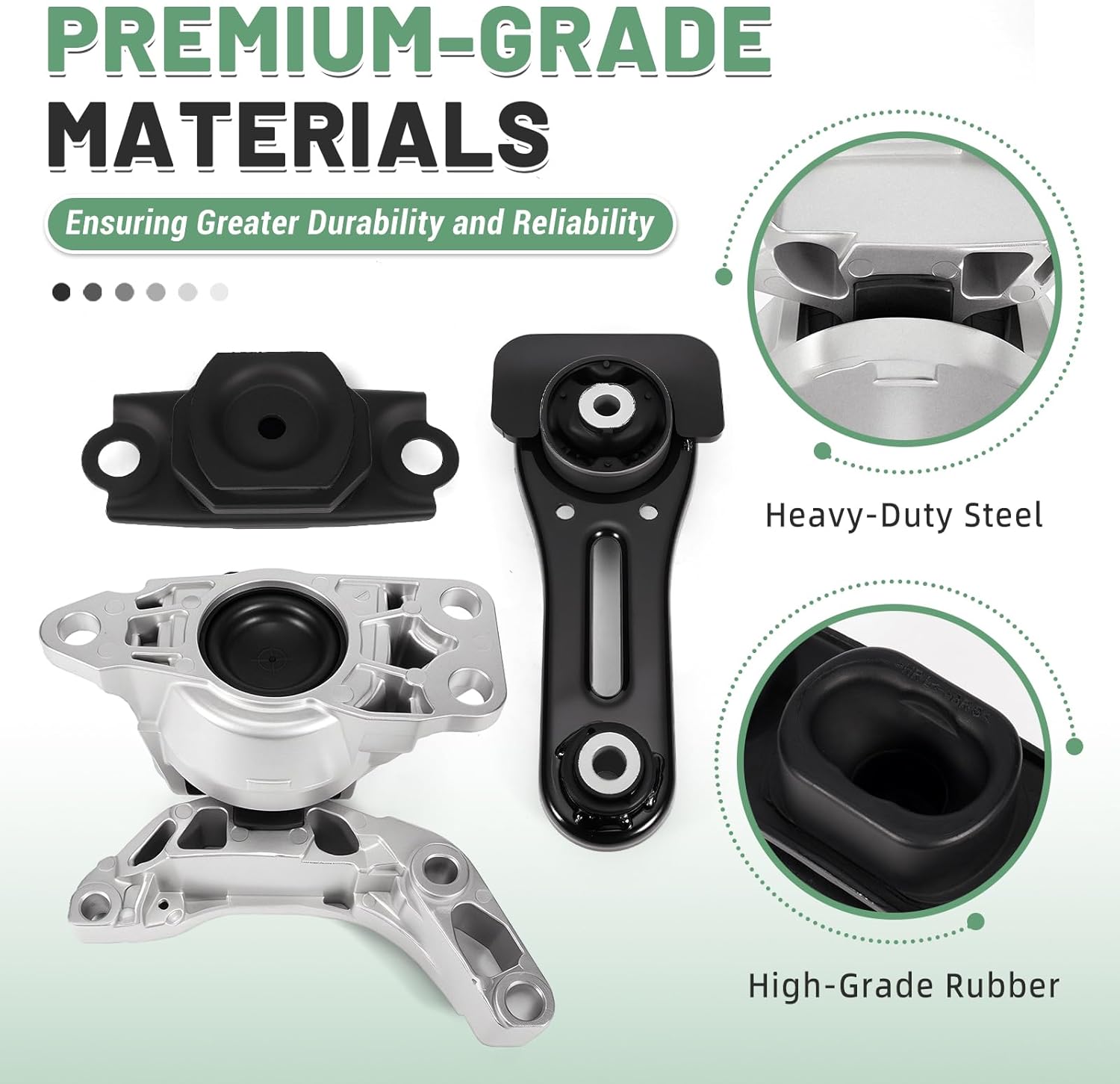 Engine Mount Kit 3Pcs Motor Transmission Fit for Nissan Versa 2020-2024, Kicks 2017-2024, 1.6L L4 Engine -Replace A4397 EM7470 10129 112105RA1A A4398 10130 112205RA0A A4387 Transmission Mount