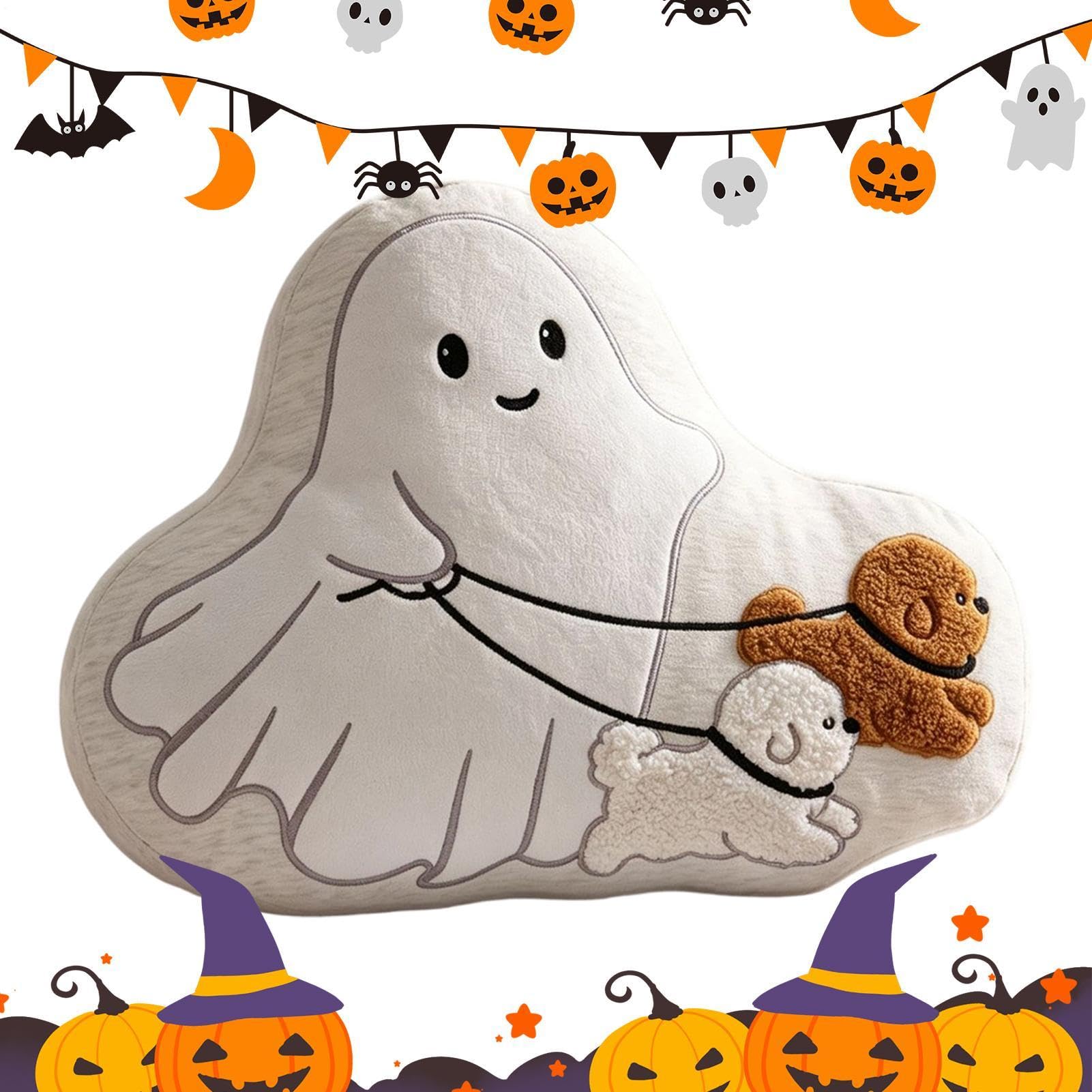Peluche Fantasma Almohada Suave de Perro Caminando para Decoración de Salón y Silla de Coche