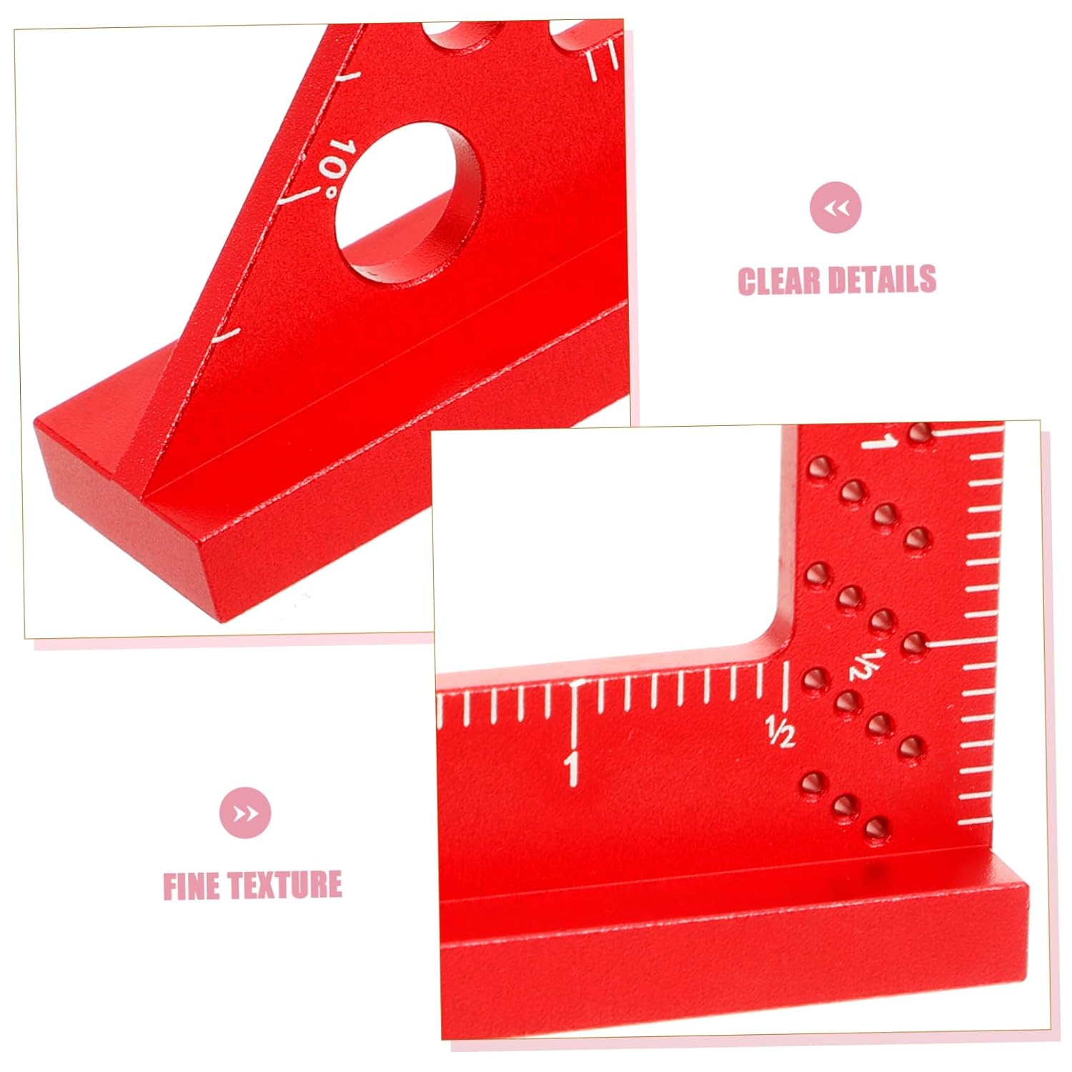 Uonlytech 5pcs Measuring Ruler for Woodworking Angle Tool Construction for Precise Measurements and Positioning Carpentry Projects