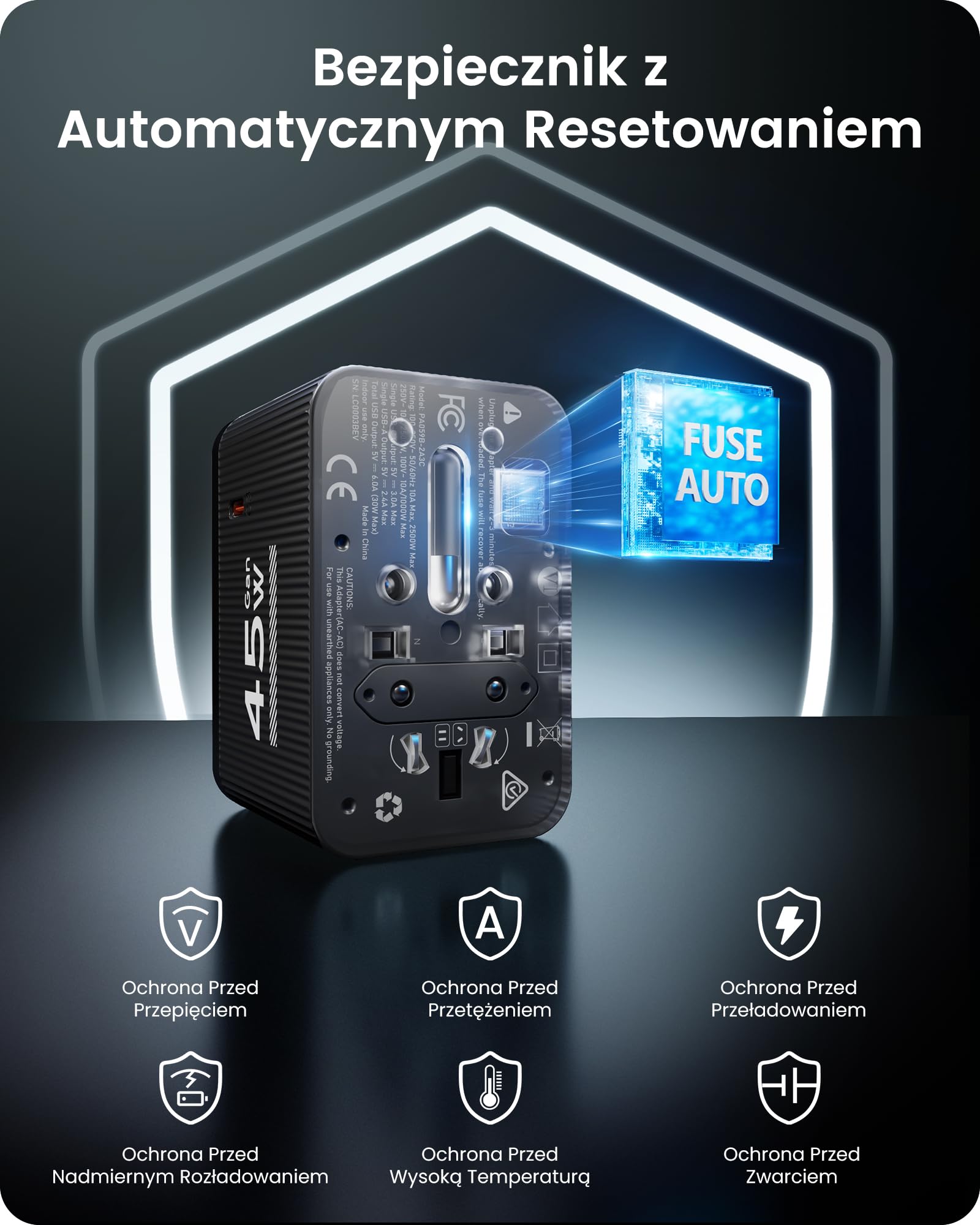 LENCENT Uniwersalny zestaw adapterów podróżnych, międzynarodowy adapter