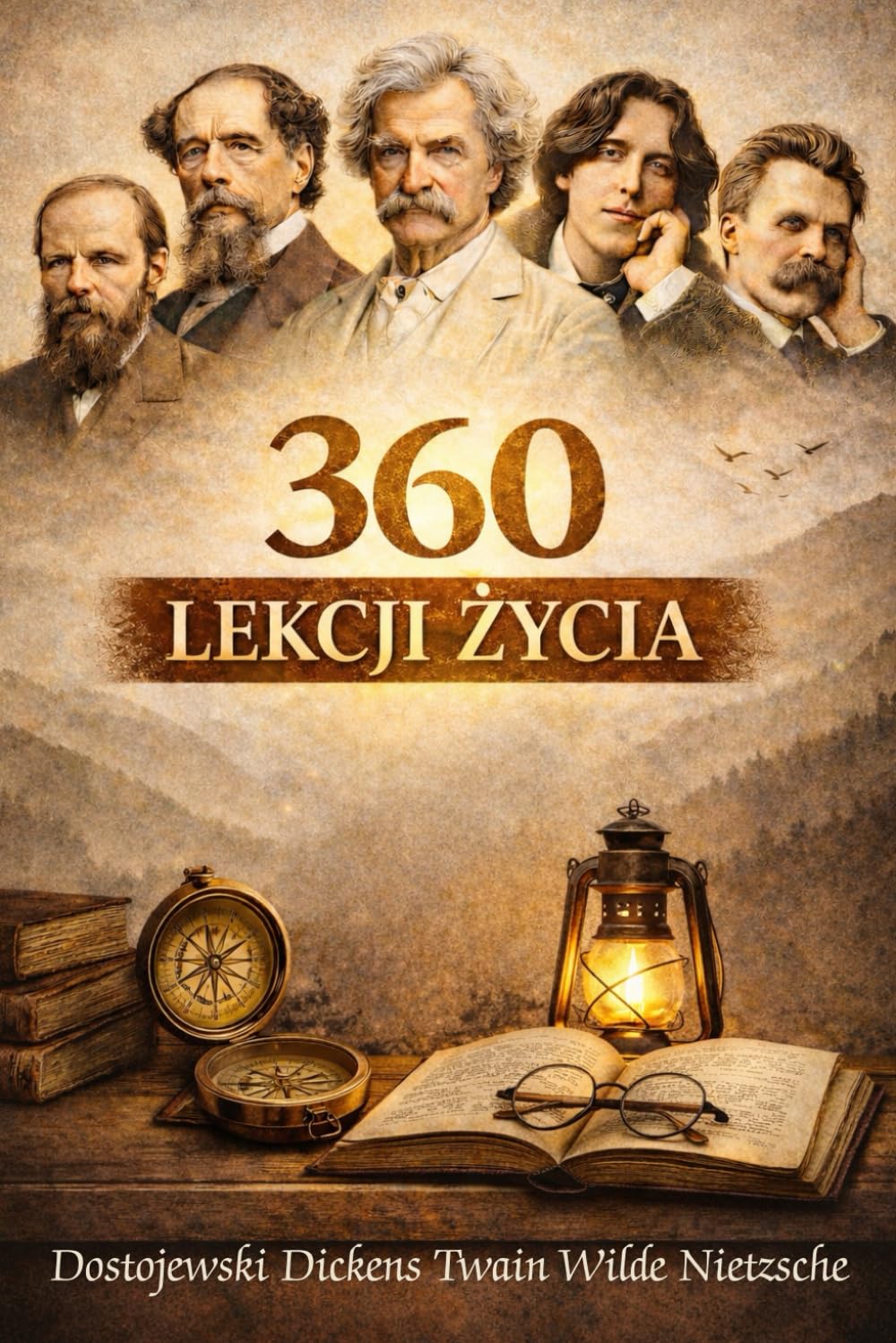 360 Lekcji Życia: Motywujące cytaty o życiu, szczęściu i rozwoju osobistym Książka z cytatami klasyków: Dickens Dostojewski Twain Wilde Nietzsche