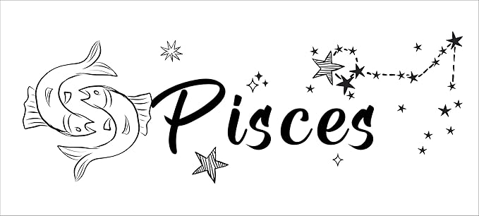 Stick and Peel Pisces Zodiac Sign Constellation Pattern Wall Decal - 9