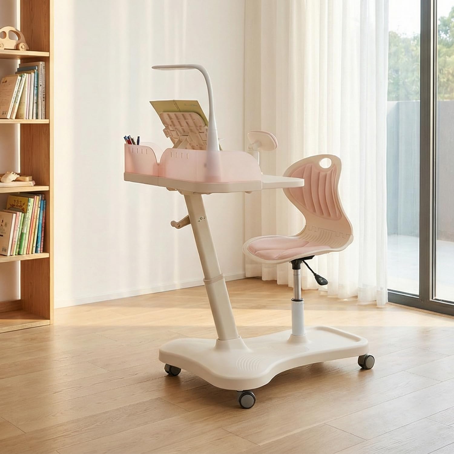 【2026年新登場】 Maydolly 子ども用デスクセット 子供用学習机セット 一体型デスク＆チェア 高さ調整 キッズデスク チェア セット キッズデスクセット キッズテーブル 学習机 勉強机 子供机 子供用デスク キッズチェア 学習椅子 勉強椅子 可動キャスター付き 新入学 プレゼント おしゃれ