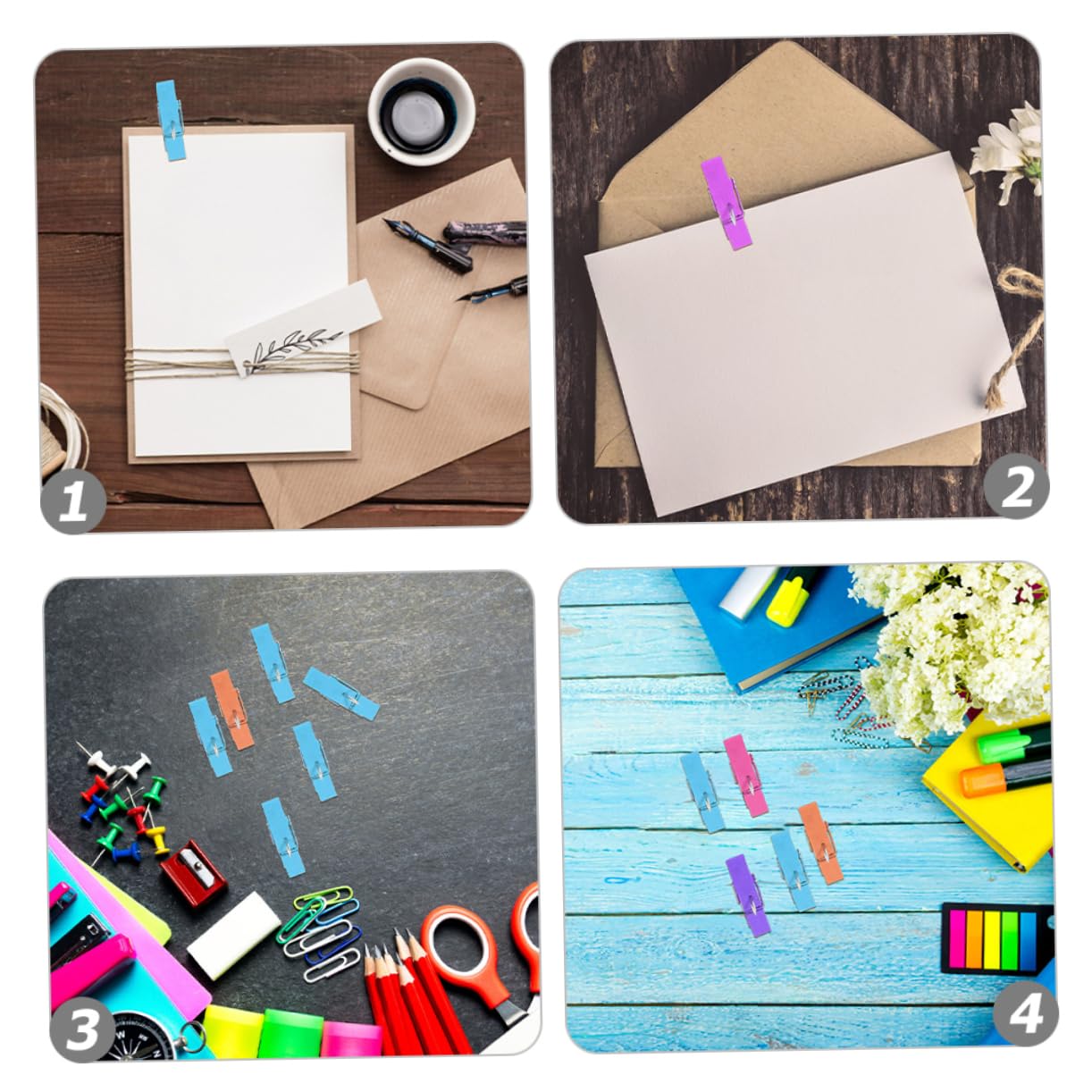 jojofuny 4 Sätze Holzclip Thumbtack Deko Stecknadeln Für Pinnwand Bastelbüroklammern Reißnägel Stecknadeln Für Kunstwerke Reißnägel Fürs Büro Rostfreier Stahl 50 Stück * 4