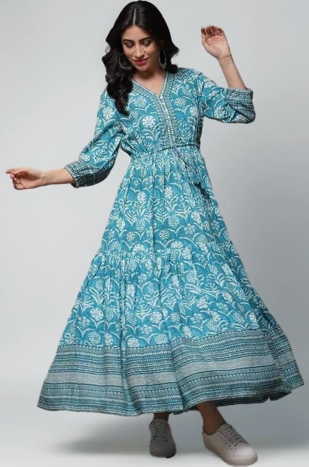 Women's Fit and Flare Maxi Dress