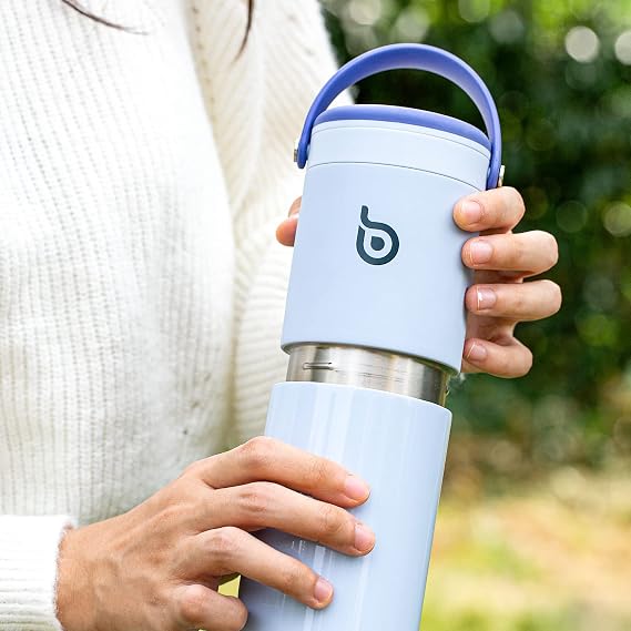 BOTTLE BOTTLE Insulated Water Bottle for Sports with Straw,2 lids,18 oz 3IN1 Water Bottles for Slim Can Coolers and Kids Tumbler, Stainless Steel Metal Bottles for Outdoor Activities(Blue)