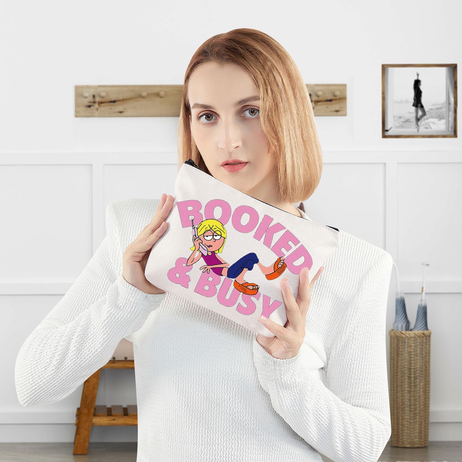 WZMPA Gordo & Miranda Cosmetic Makeup Bag Gordo & Miranda Fans Gift Booked Zipper Pouch Bag for TV Series Fans Booked - Image 4