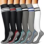 Copper Compression Socks for Women & Men (6 pairs) - Best Support for Nurses, Running, Hiking, Recovery