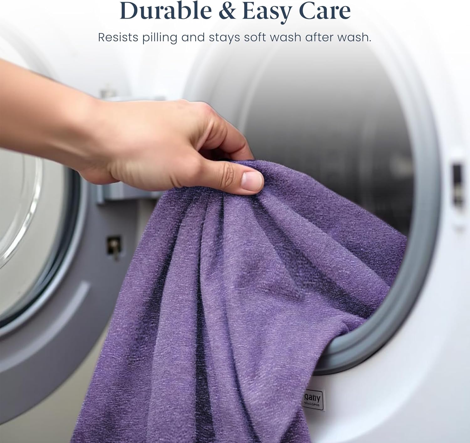 Ella Jayne Jersey Sheets Queen Set (4 Pieces) All Seasons, Wrinkle Resistant, Cozy Stretchable Knit T-Shirt, Super Soft with Deep Pockets Jersey Queen Sheets (Heather Purple) - Image 6