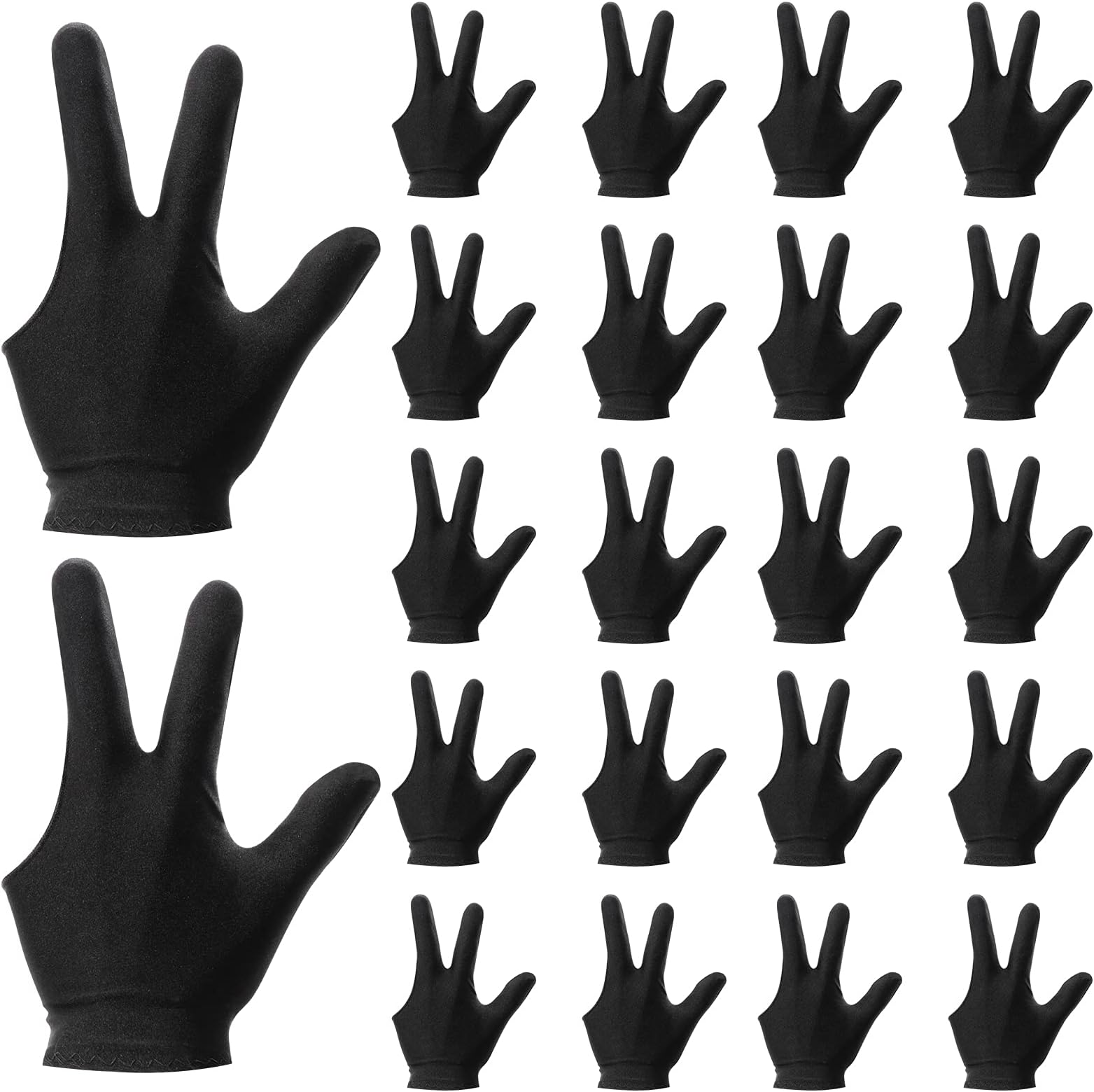ONLYFU Billiard Gloves Three Finger Cue Shooter Pool Gloves Sport Gloves for Women & Men Both Left and Right Hand