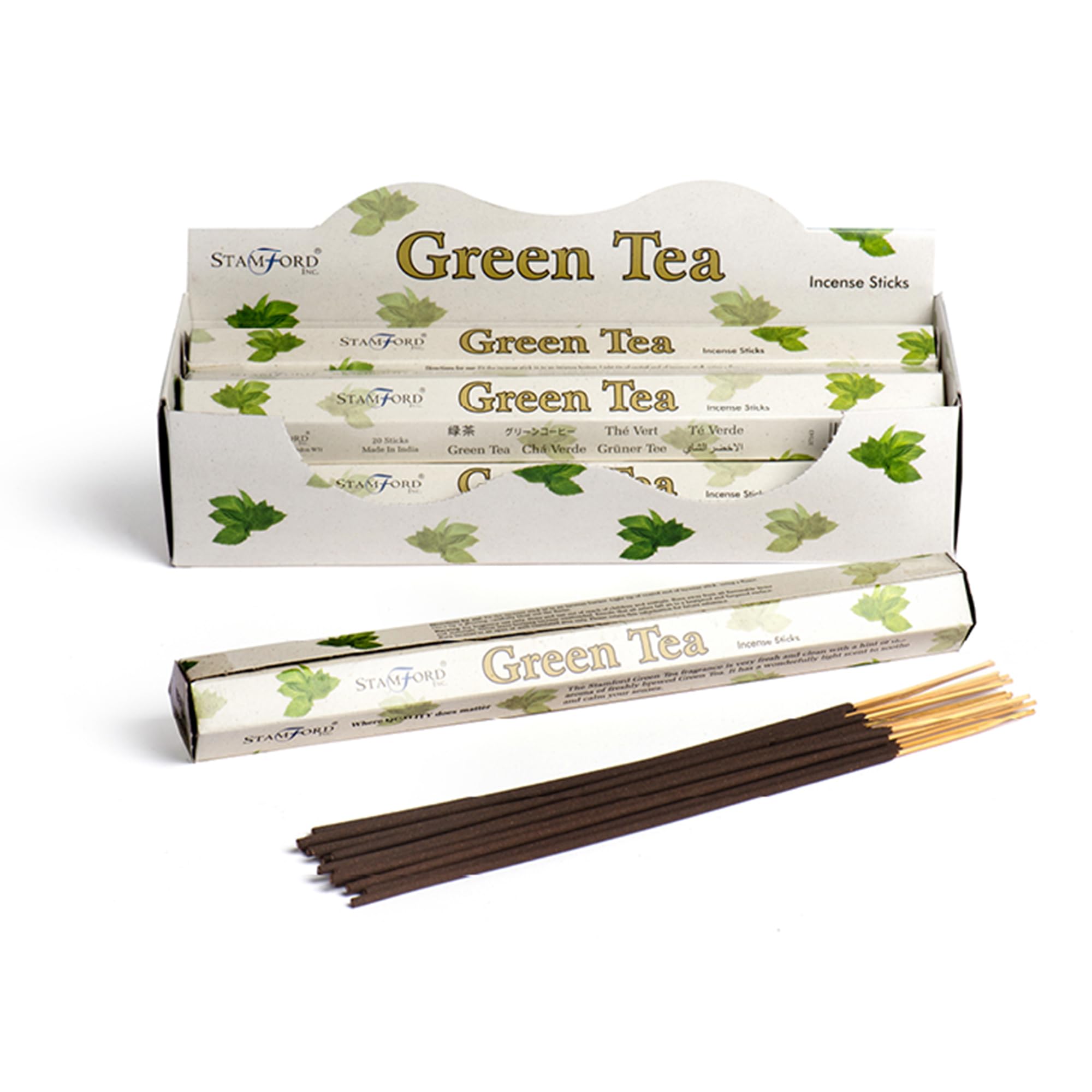 Stamford Premium Incense Sticks 20 Sticks x 6 Packs, Scented Sticks for Meditation & Relaxation, Lavender, Sandalwood, Vanilla, Long-Lasting Fragrance (Green Tea) — image 1