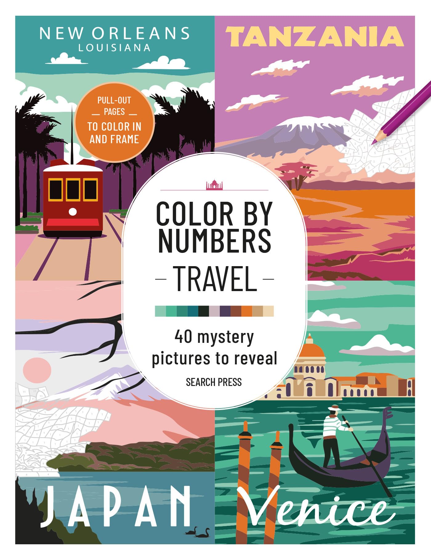 Color by Numbers Travel PAPERBACK 9781800924246