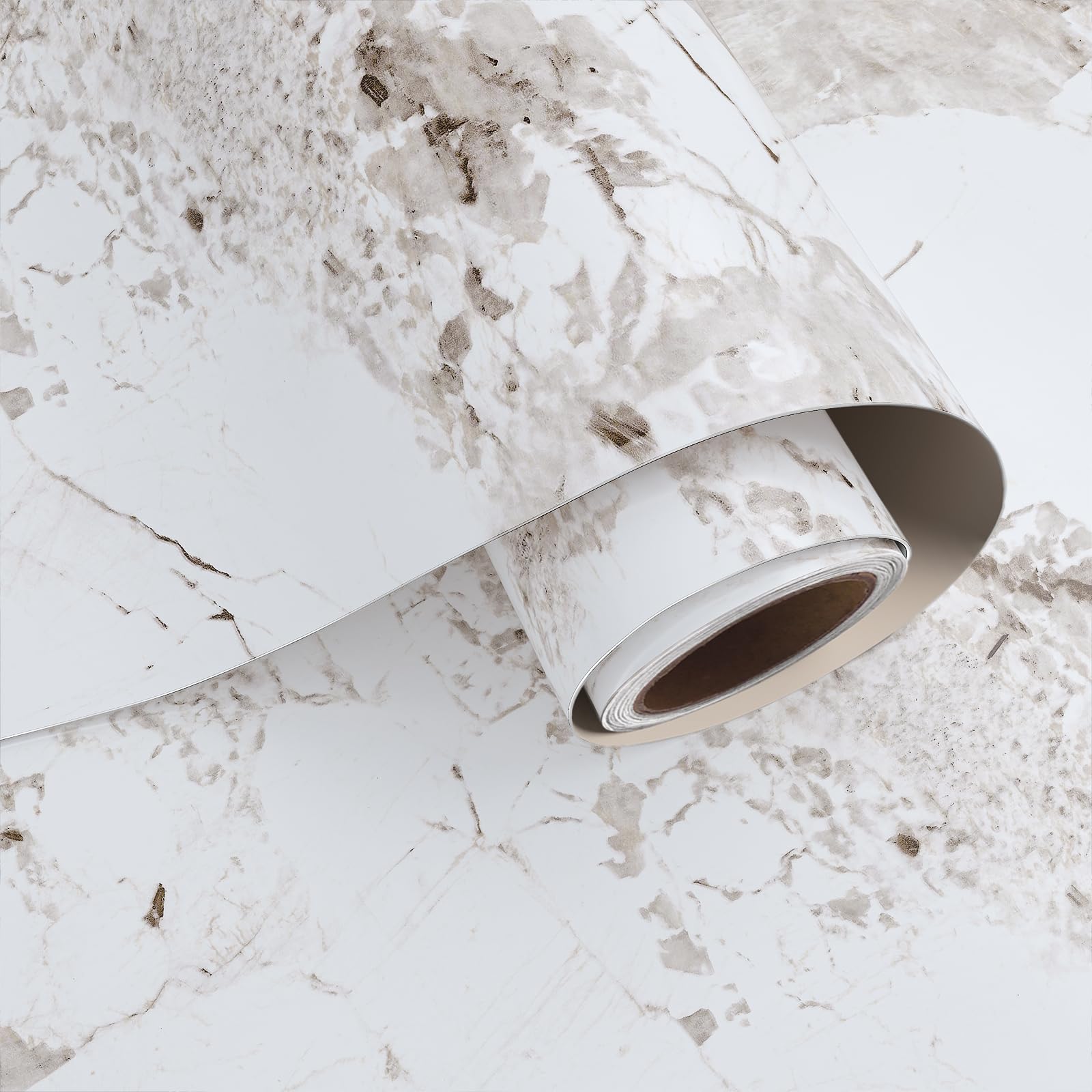 Papier vinyle marbre imperméable 40x200cm pour comptoir