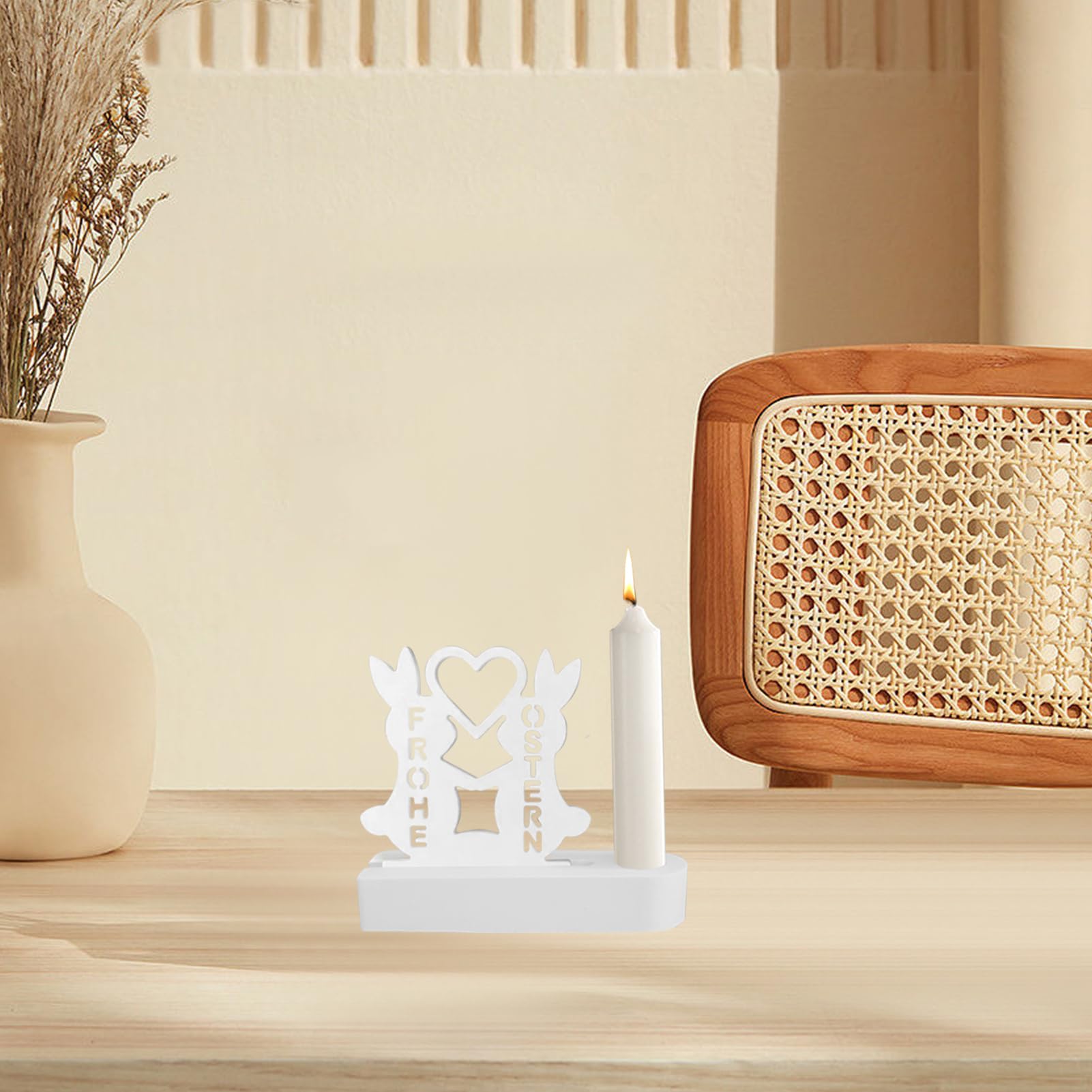 Moule En Silicone Pour Socle De Bougie Lapin Creux, Bougeoir En Forme De Lapin, Moule Ornement En Résine, Moule à Béton En Plâtre Parfumé Lapin De Pâques - France