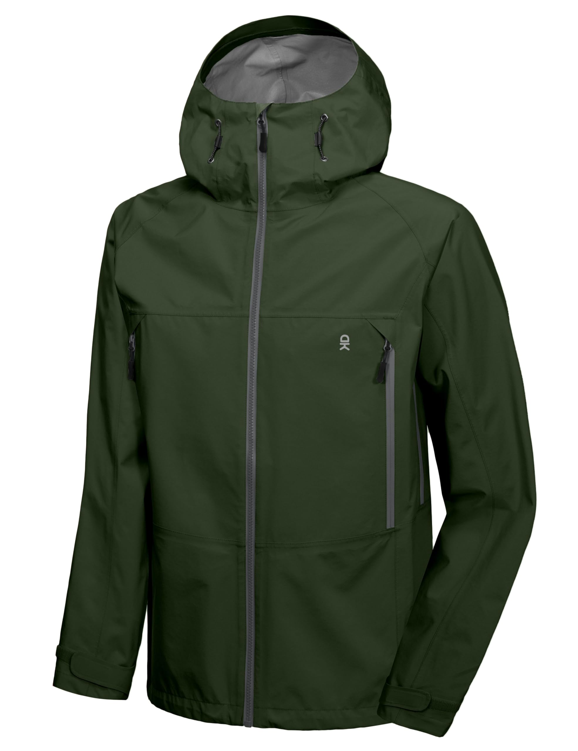 Little Donkey Andy Men's High-performance 3L Hard Shell Waterproof Rain Jacket Breathable Rain Gear for Hiking,Travelling