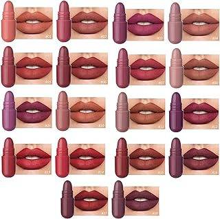 Paquete de lápiz labial crema mate de larga d...