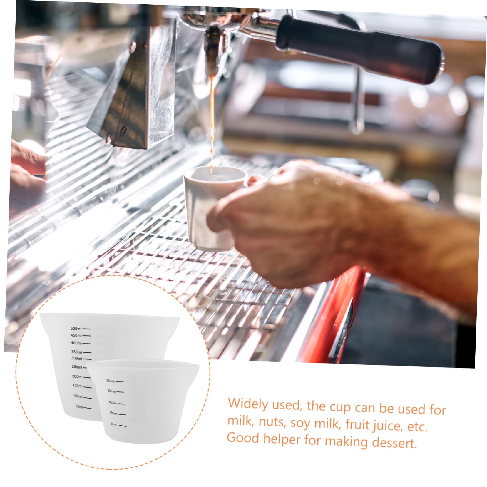 ABOOFAN 8 Piezas Taza Medidora Práctico Vaso Medidor Tazas De Cocina Vasos Mezcladores De Silicona Para Resina Vaso Medidor De Silicona De Graduada Gel De Sílice