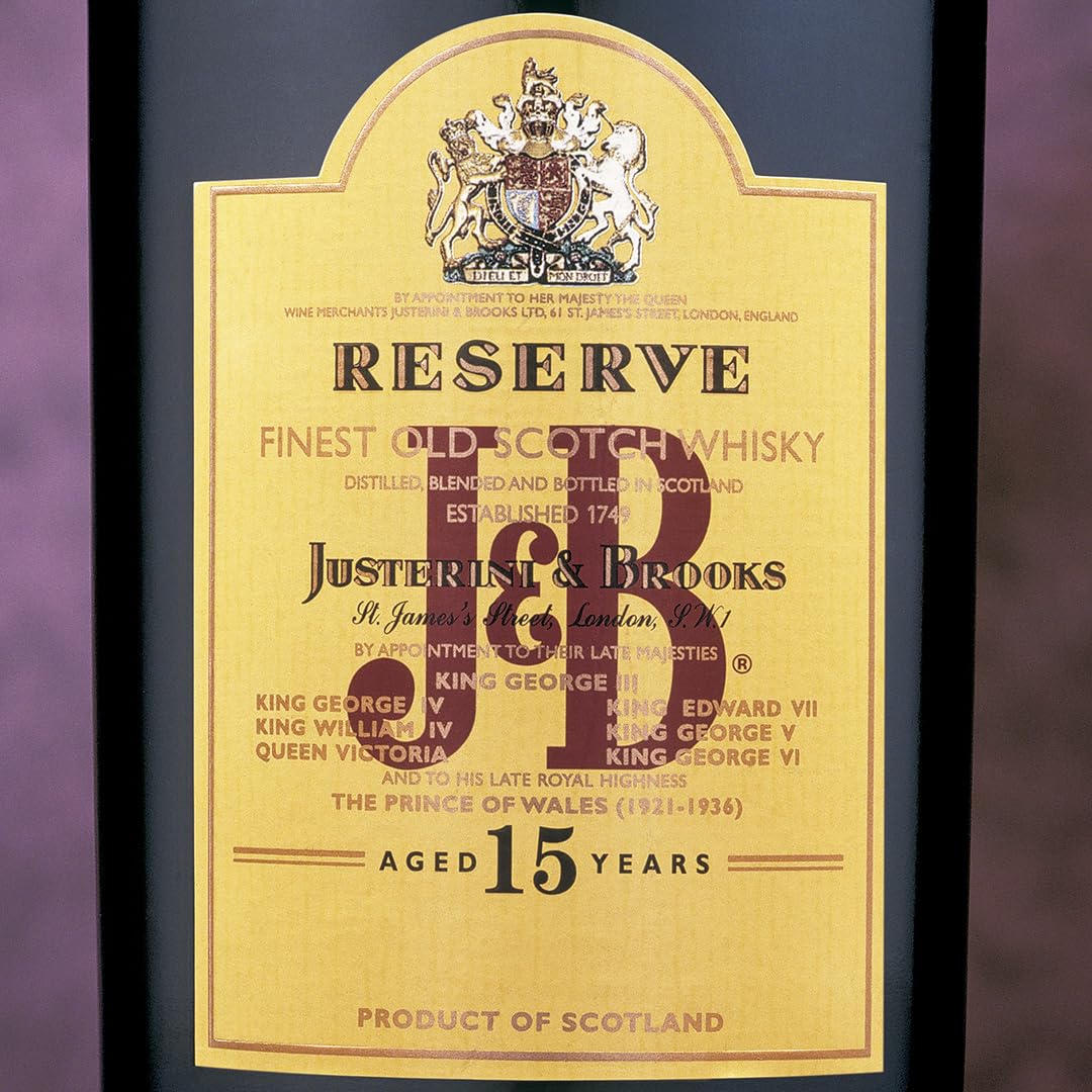 J&B Reserve Aged 15 Years, whisky escocés blended, 700 ml