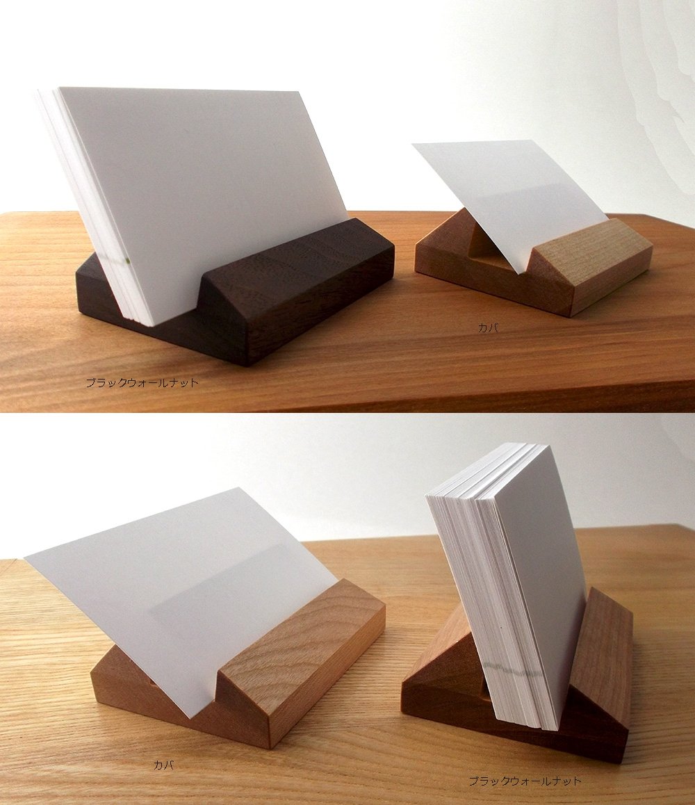 Amazon | MokuPro 木製カードスタンド 無垢材（カバ材） 【 CARD-STAND