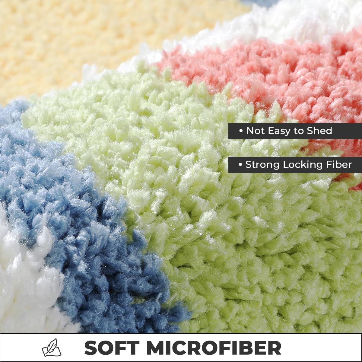 Planets Bathroom Mat Soft Fluffy Absorbent Rug Non-Slip and Machine Washable Carpet for Bathroom, Sink and Bedroom (Rush Out into Space, 31"x20")