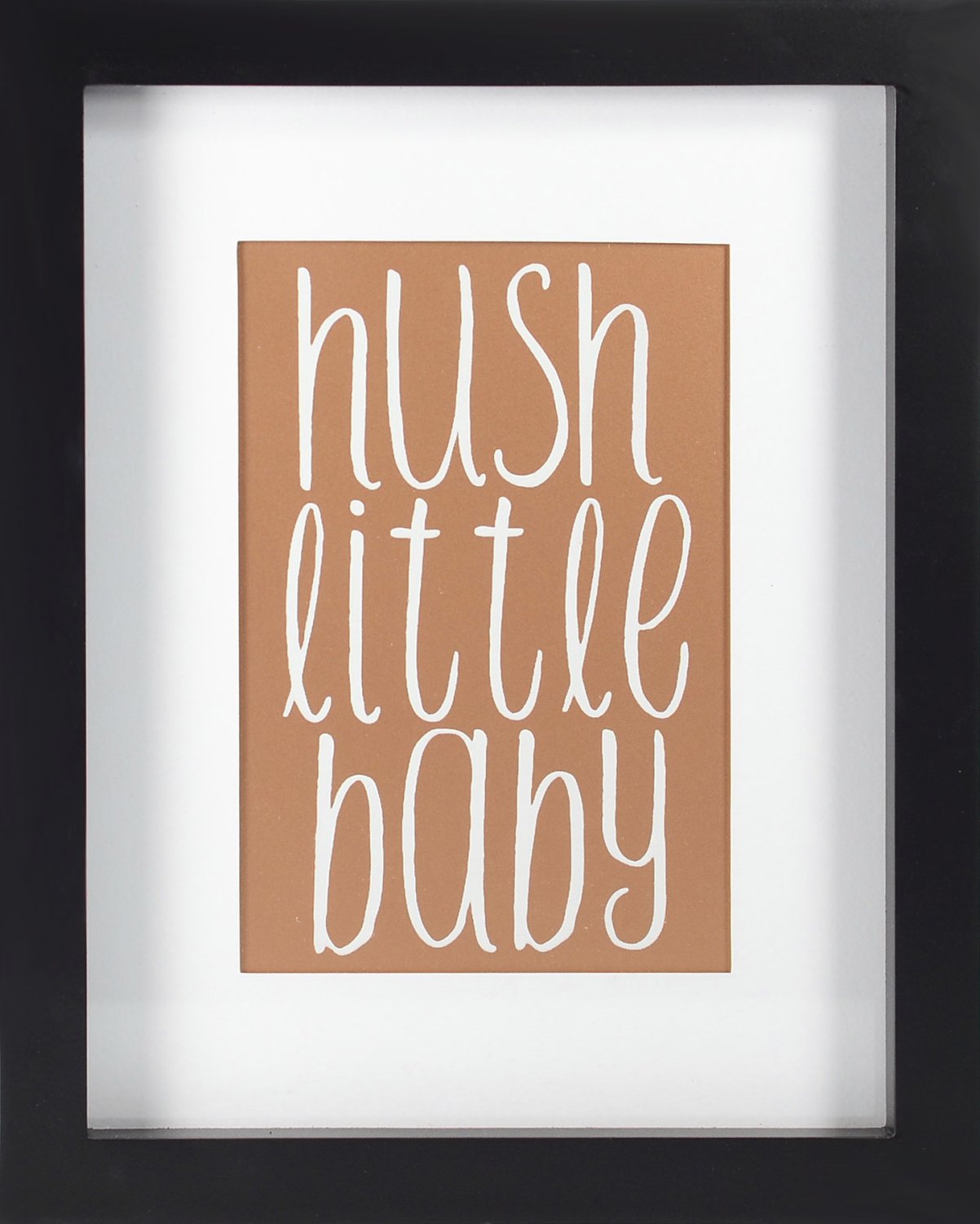 Linden Ave Wall Décor AVE10059 Hush Little Baby Rose Gold