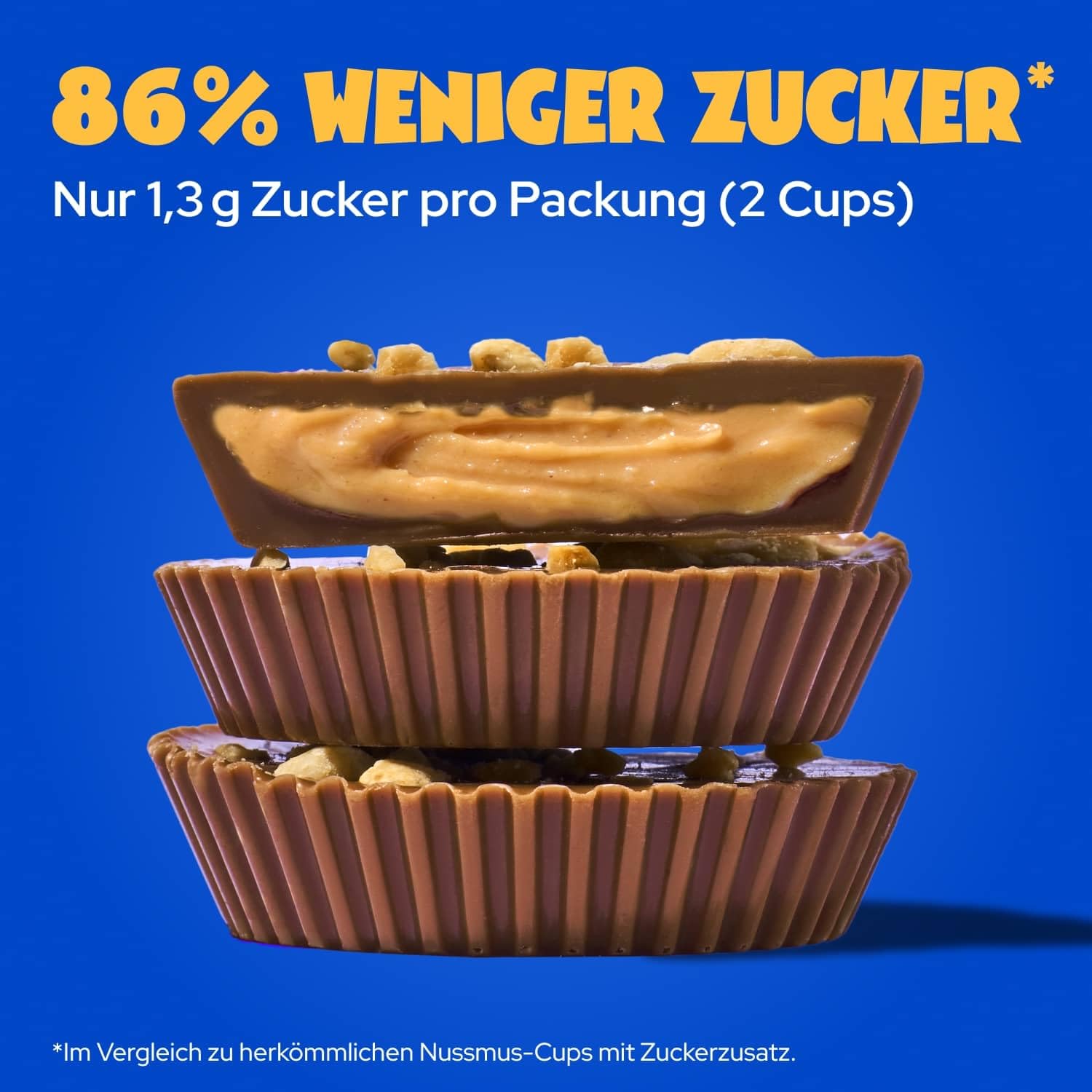 ahead High Protein Peanut Butter Cups 9g Protein 12 x 34g Milchschokolade Erdnussmus Ohne Zuckerzusatz Glutenfrei