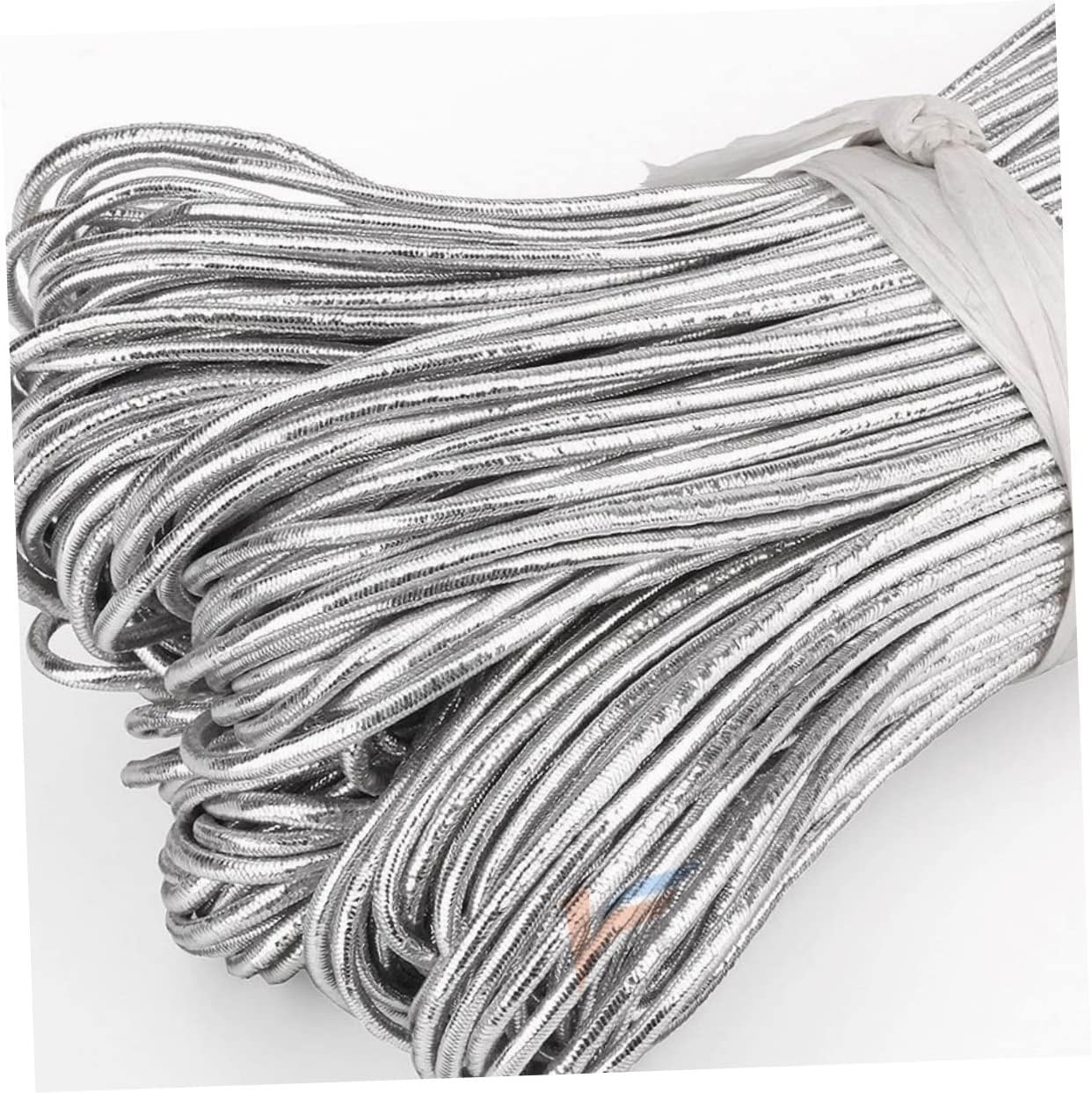 DOITOOL 1roll Elastic Stretch Cord for Jewelry Making Silver Beading Thread String Rope for Crafts Bracelets Necklaces and More
