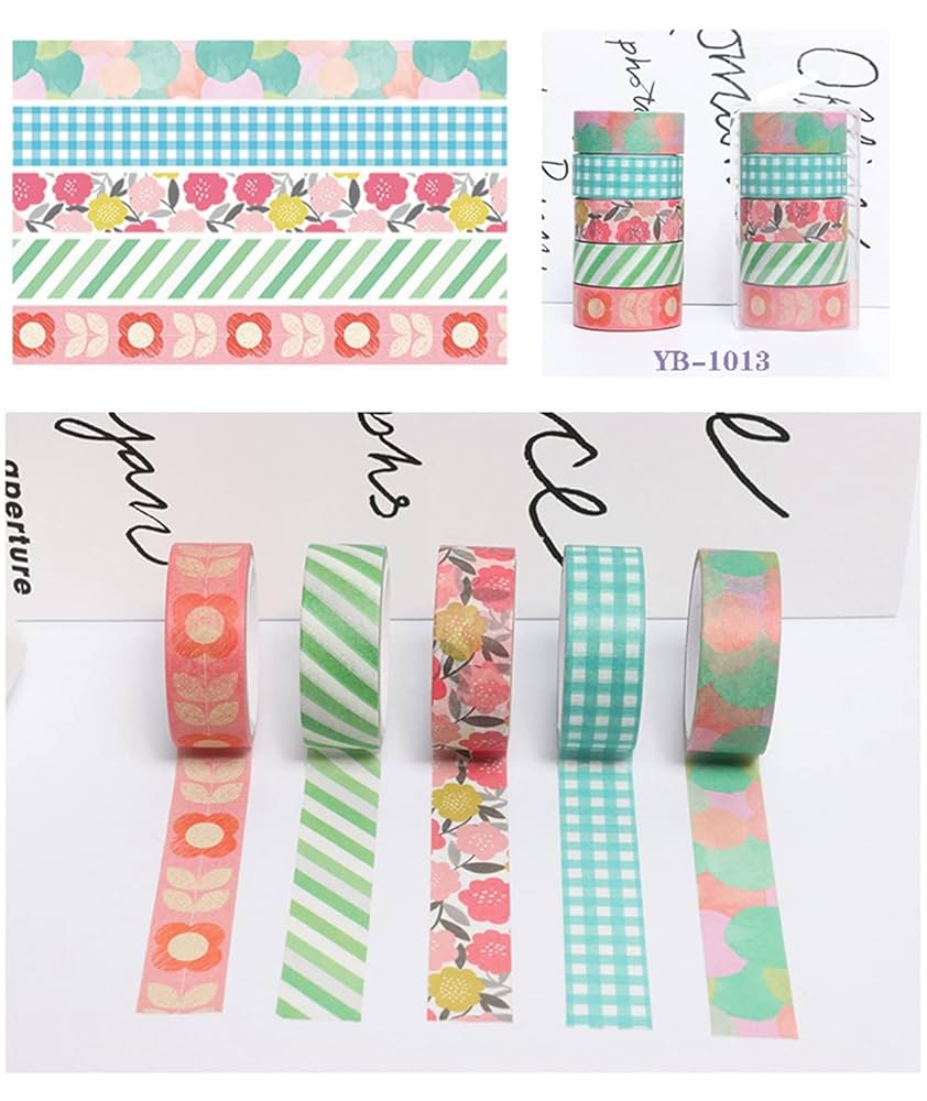 Amazon | 和紙テープセット10ロールマスキングテープカラフルな