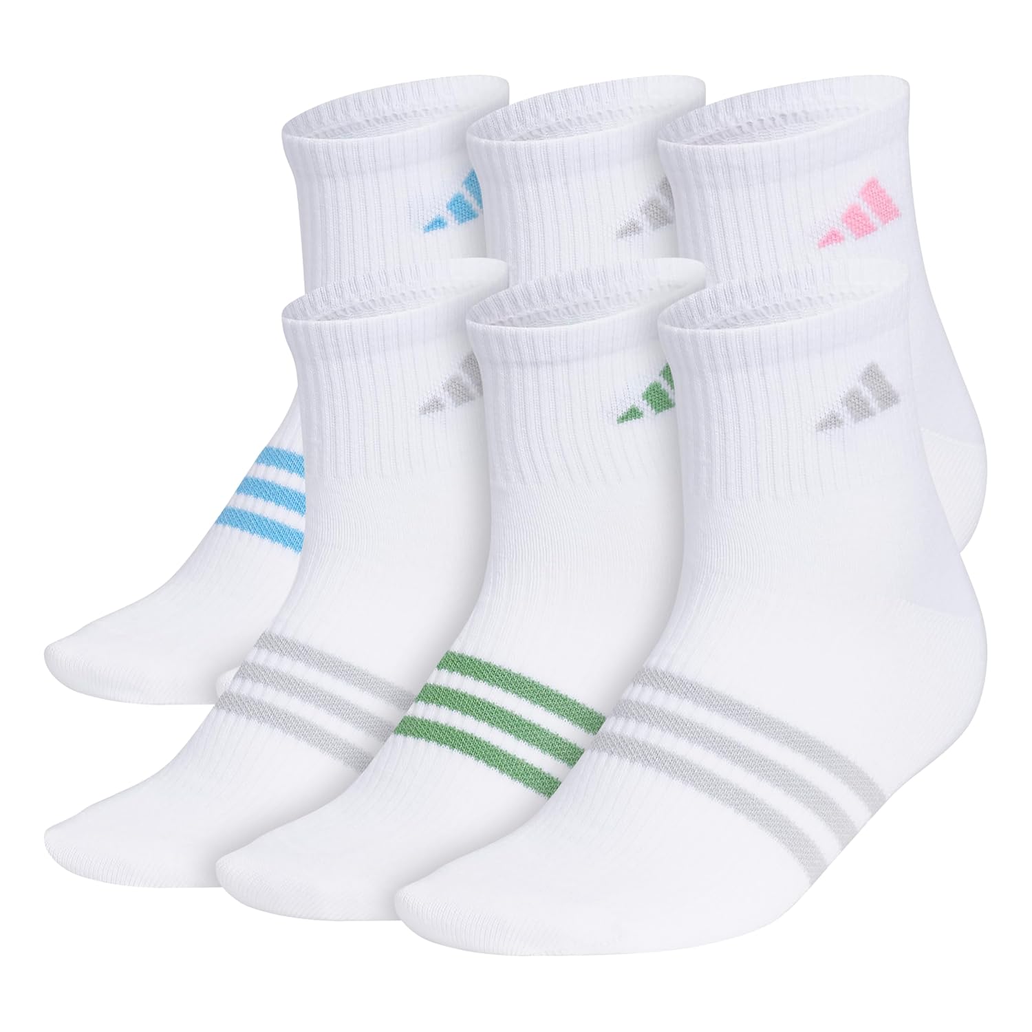 adidas womens Superlite Quarter Ankle Socks 6-pair Pack