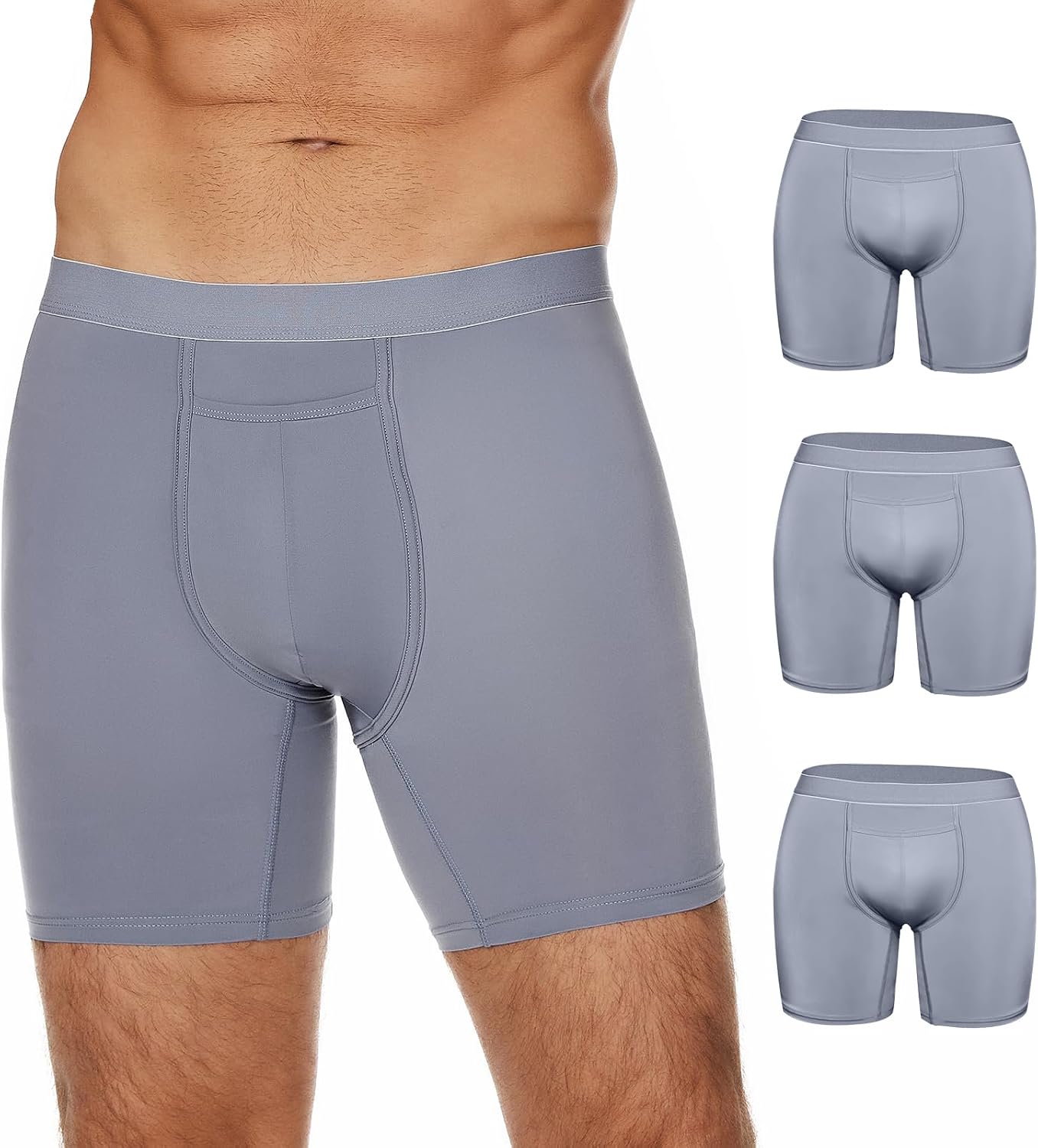 NOVAYARD Unterw sche Herren Aus Eisseide Nahtlose Atmungsaktive Boxershorts U Konvex Dreidimensionales Design Transparente Unterhosen