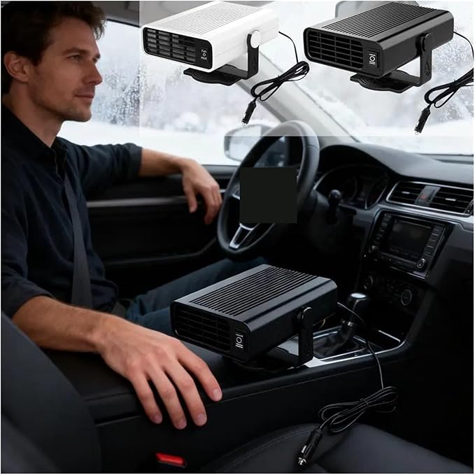 Calefactor Eléctrico Portátil para Auto 12V Convector con Protección miniatura 7