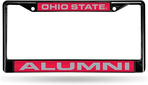 Miniatura 171 de Rico Industries NCAA Black Laser Cut Chrome Frame 12" x 6" Black Laser Cut Chrome Frame - Car/Truck/SUV Automobile Accessory