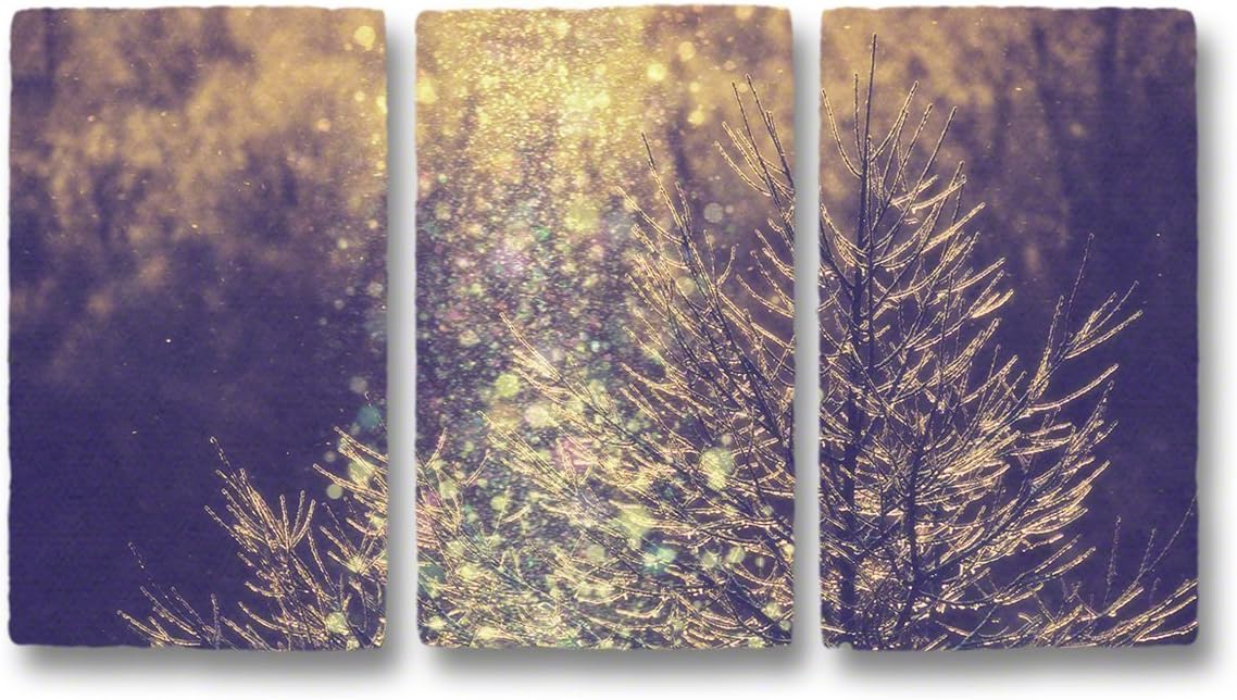 Artwork"diamond dust and frozen larch" x3c art panel printed on Japanese traditional paper"WASHI", gifts of beautiful wall decor deco decorations as landscape photography posters prints