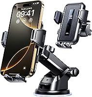 Vista 14 de VANMASS Soporte para teléfono celular para automóvil, parabrisas, rejilla de ventilación de auto, con clip de ventilación y panel de tablero, fuerte