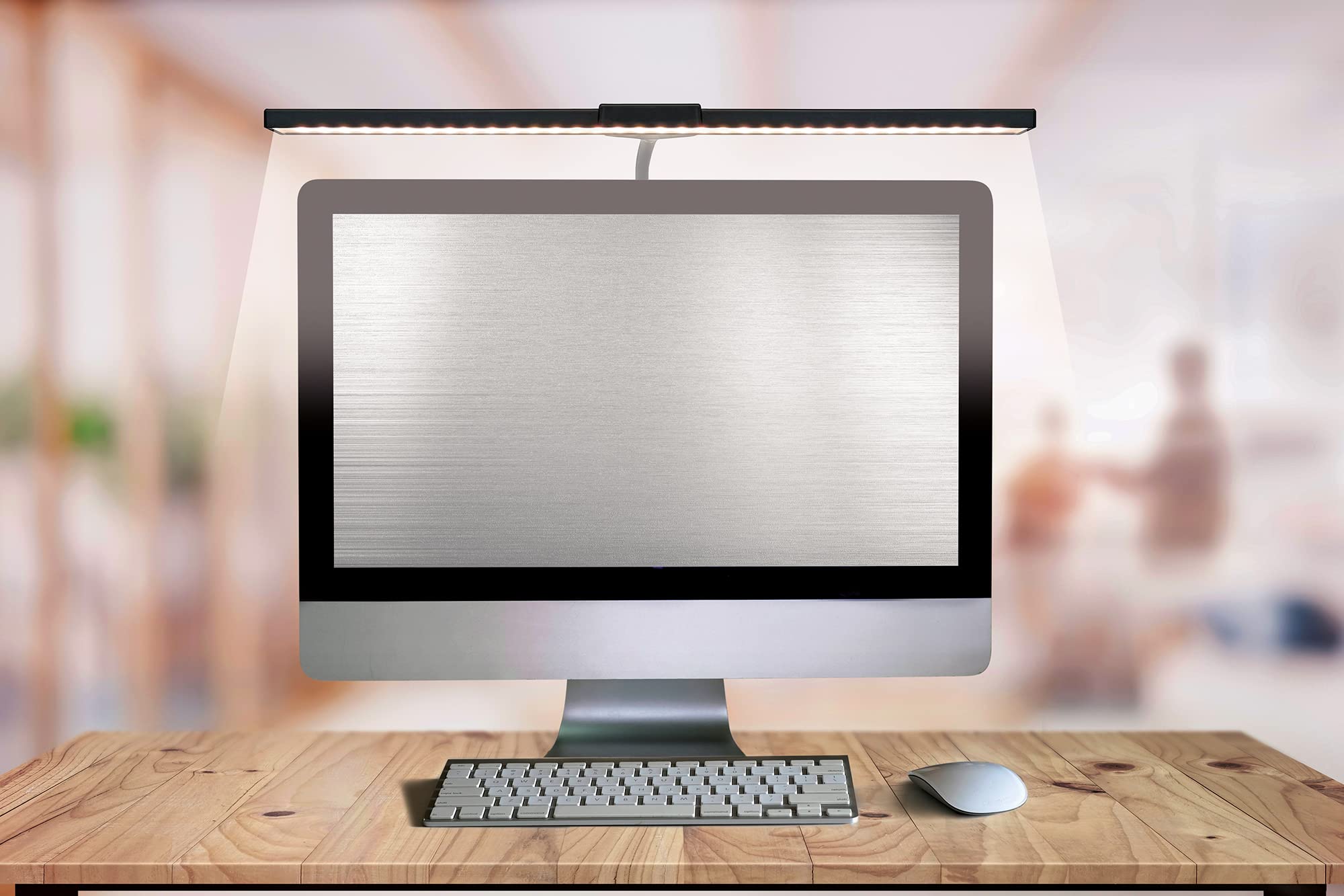 Lampe De Bureau LED Pince, Intensité Lumineuse Variable En Continu 3 Couleurs De Lumiere Cri 95 Usb 7 W Aluminium Noir