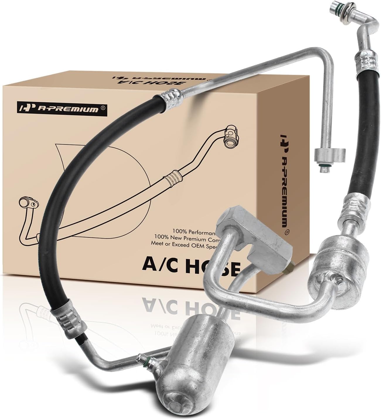 A-Premium A/C Suction Hose & Discharge Line Hose Assembly Compatible with Ford Taurus & Mercury Sable, 2002 2003 2004 2005, 3.0L, Petrol