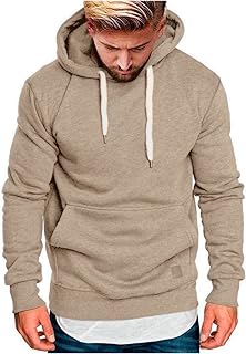 Hasagimol Hoodie Men's Jumper Spring Long Sleeve with Hood Training Hooded Pullover Colour Block Hoodie Slim Fit Pullover Basic Hooded Sweat