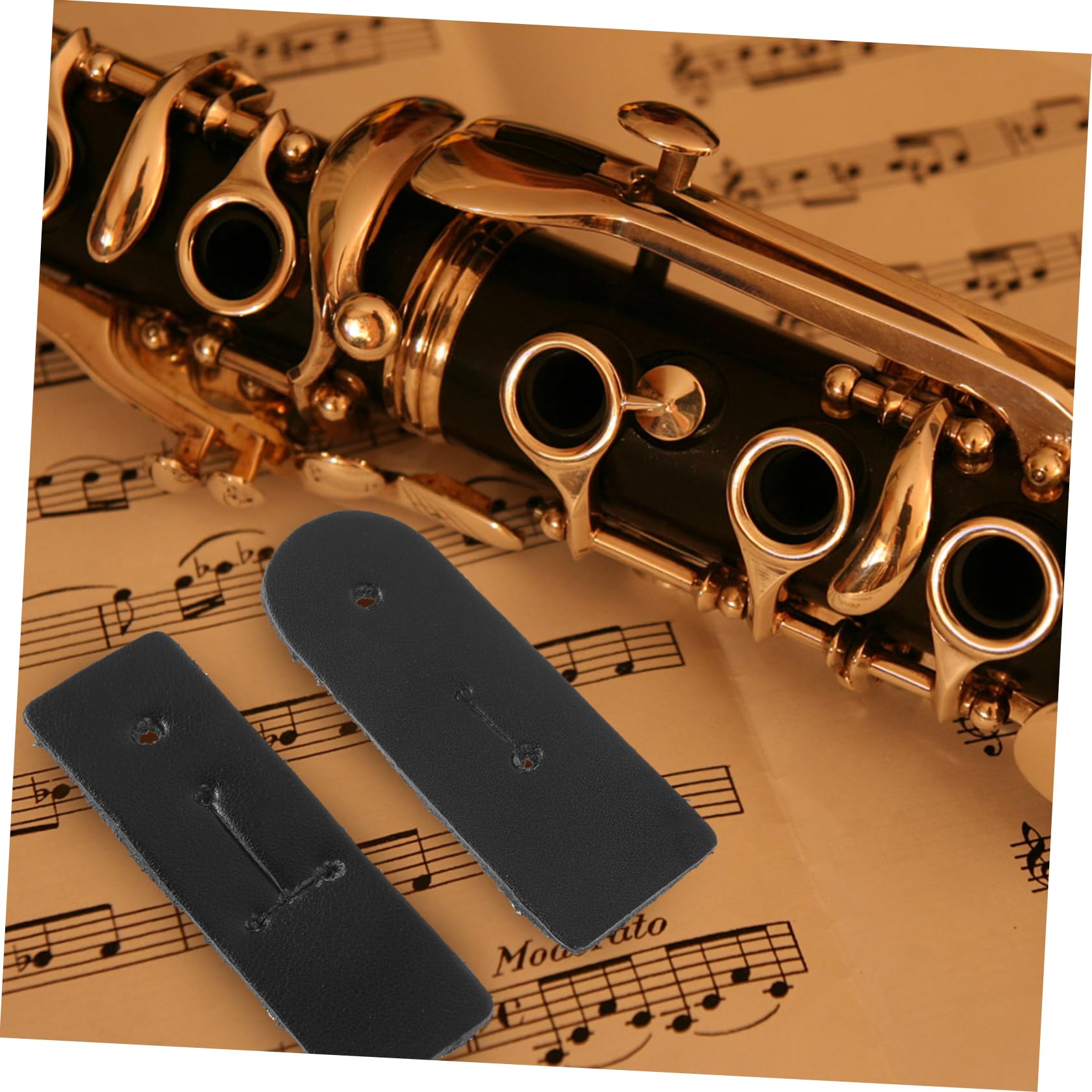 2 Sangles De Remplacement Pour Clarinette - Cuir PU, Avec Repose-Pouce, Accessoire Musicien Pratique - 12
