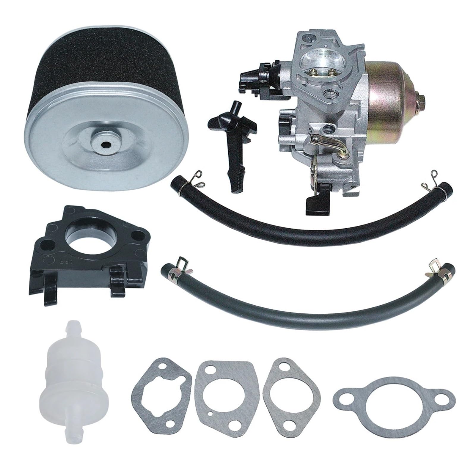 Filtro de Aire del carburador for cortacésped GX390 de 13 HP, GX 390 de 188 F, Pieza del Motor, Filtro de línea de Combustible, Junta Aislante de la Varilla del estrangulador