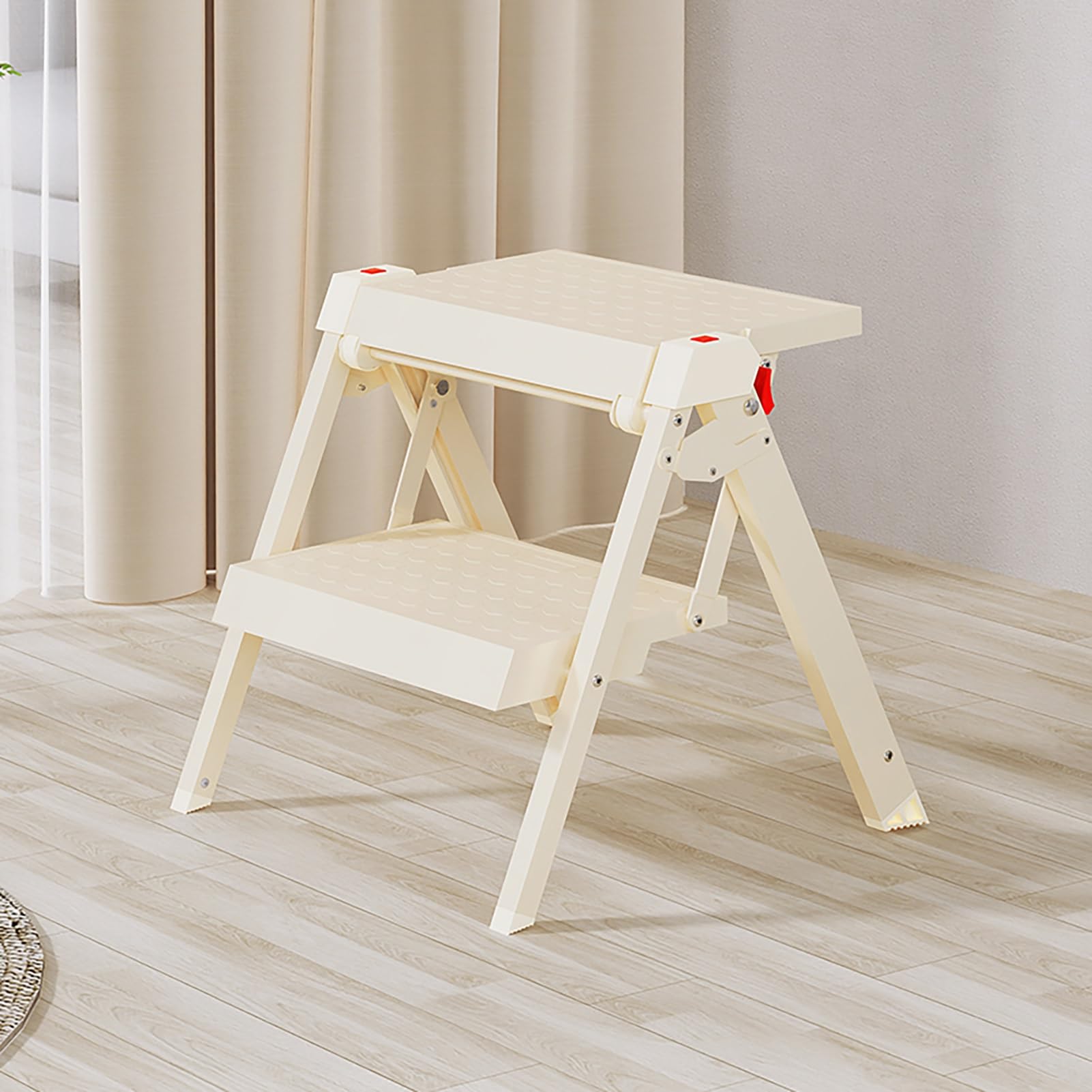Tabouret pliable multifonction 3 en 1 réglable en hauteur pour la cuisine et le bureau