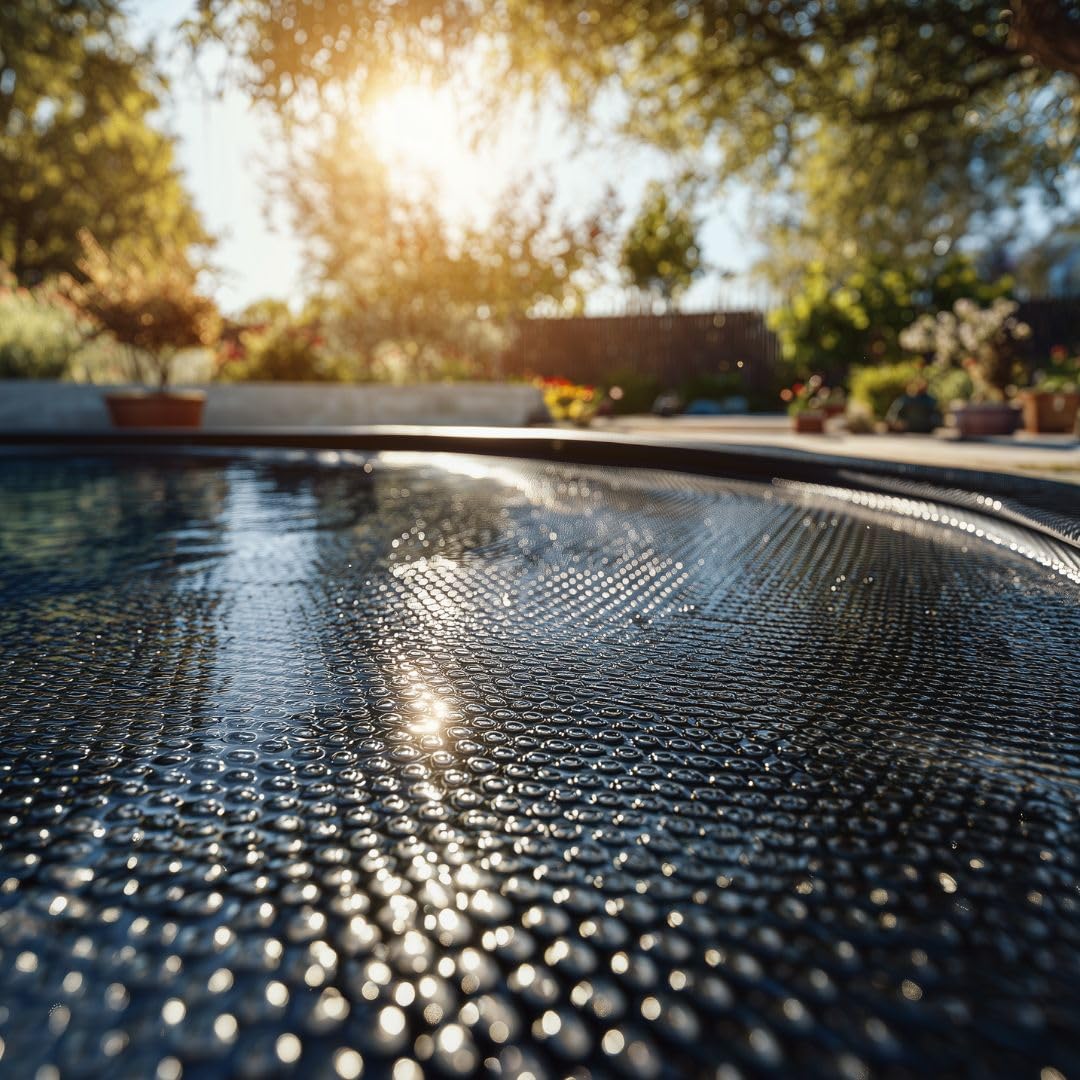 poolomio® Solarplane Pool rechteckig 376x178 cm | 400 µm Solarfolie blau mit 10 mm Luftpolster | Solarabdeckplane Solarpolplane zuschneidbar | Noppenfolie als Wärmefolie & Solar Poolabdeckung