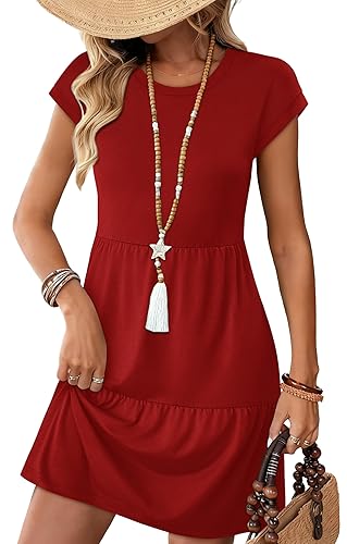 WIHOLL Summer Dresses for Women 2026 Cap Sleeve Casual Sundresses