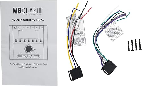 Miniatura 8 de MB Quart RVM2.0 Receptor RV de 2 zonas, paquete estéreo de radio Bluetooth con par Rockville RSM65B de 6.5 pulgadas, 320 vatios, impermeables, poco
