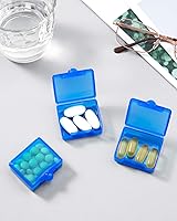 Vista 5 de Barhon - Pastillero de bolsillo pequeño (paquete de 3), organizador diario de una sola pastillera, portátil para viajes, mini contenedor de píldoras