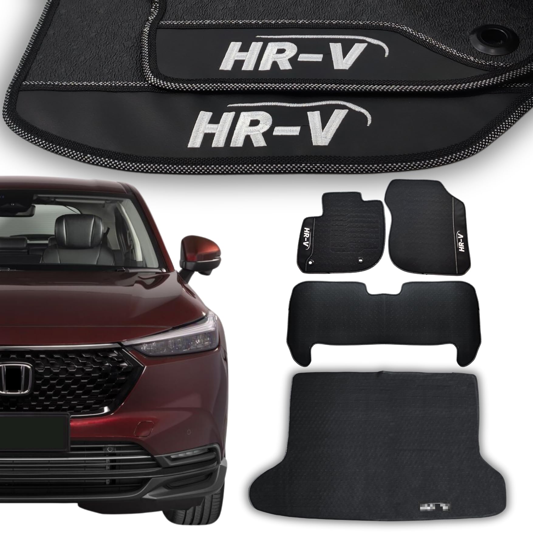 Kit Tapetes Internos e Porta Malas Compativel com HR-V Turbo Touring Advance 2023 2024