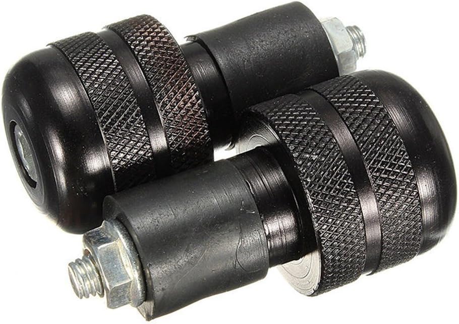 Set of 2 Motorcycle Handlebar Weights Vibration Damper, 5.5 cm Length for Handle with 22 cm Inner Diameter, Black, 7/8 Handlebar