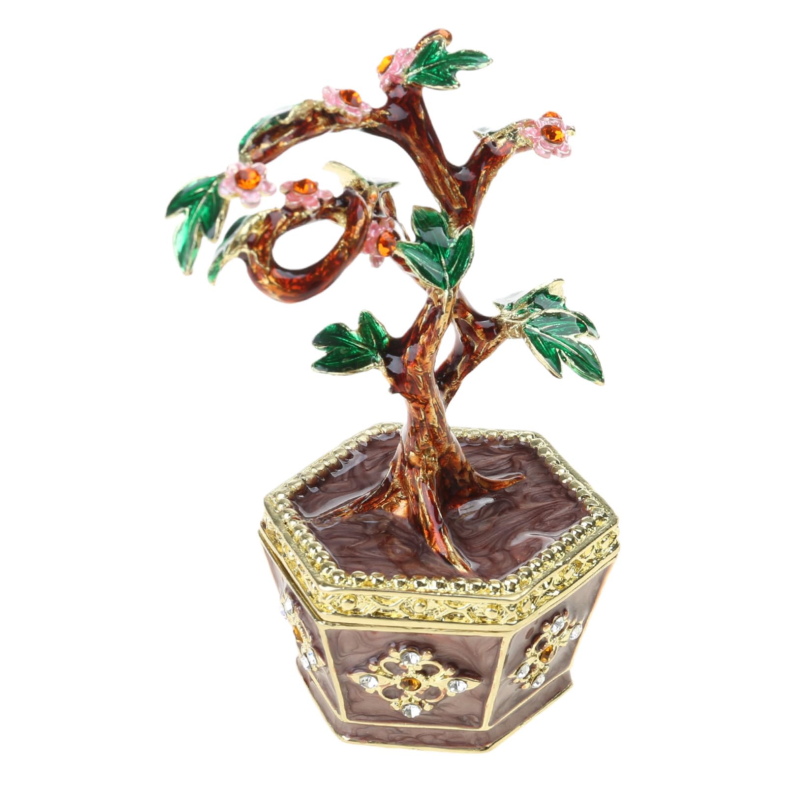 YPBEW Practical Money Tree Desktop Ornament Metal Box for Organizing Accessories and Knick Knacks Stylish Jewelry Holder Creative Storage Organiser