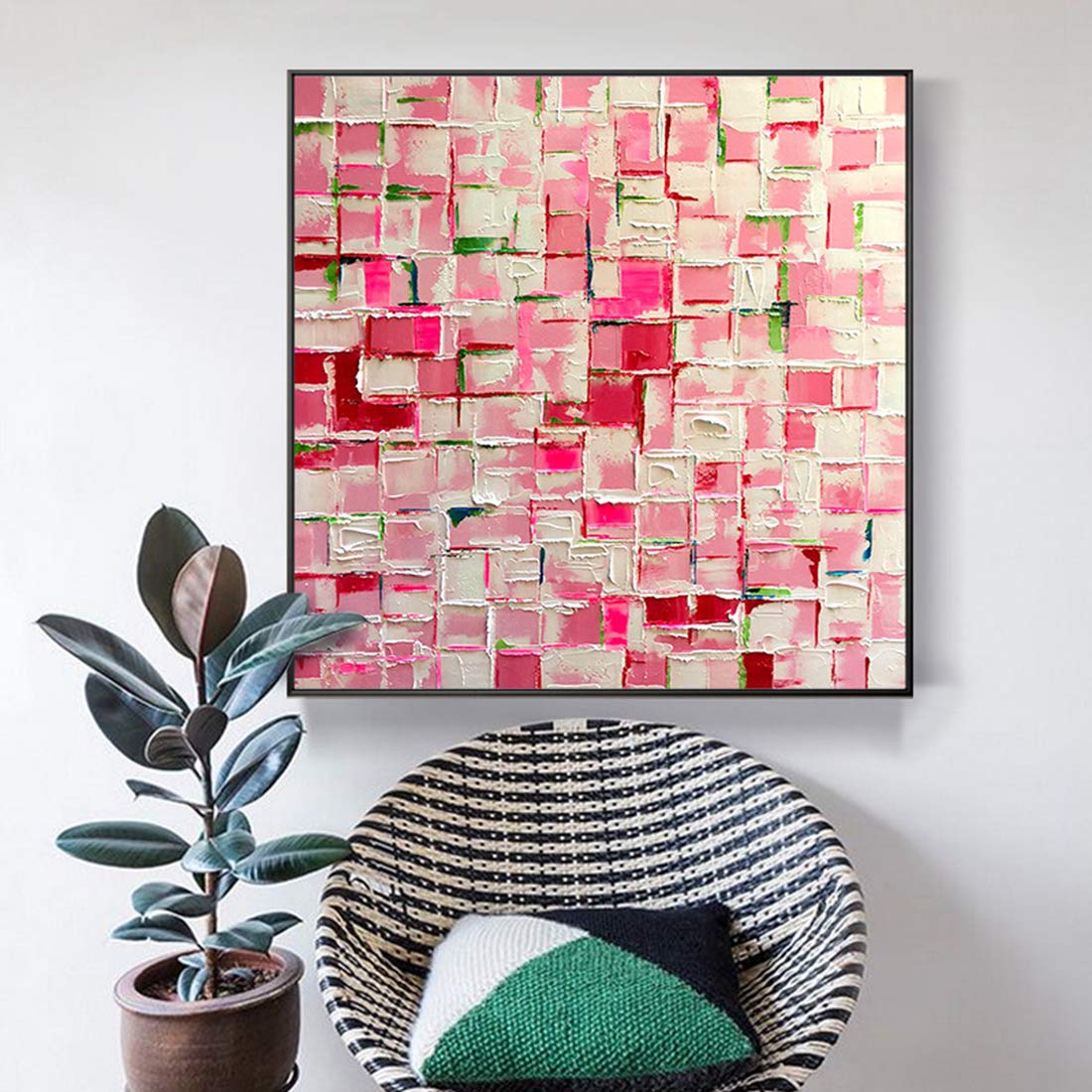 モザイク　油絵アート 楽天市場】絵画 油絵 モザイクよりポートタワー・オークラ（神戸