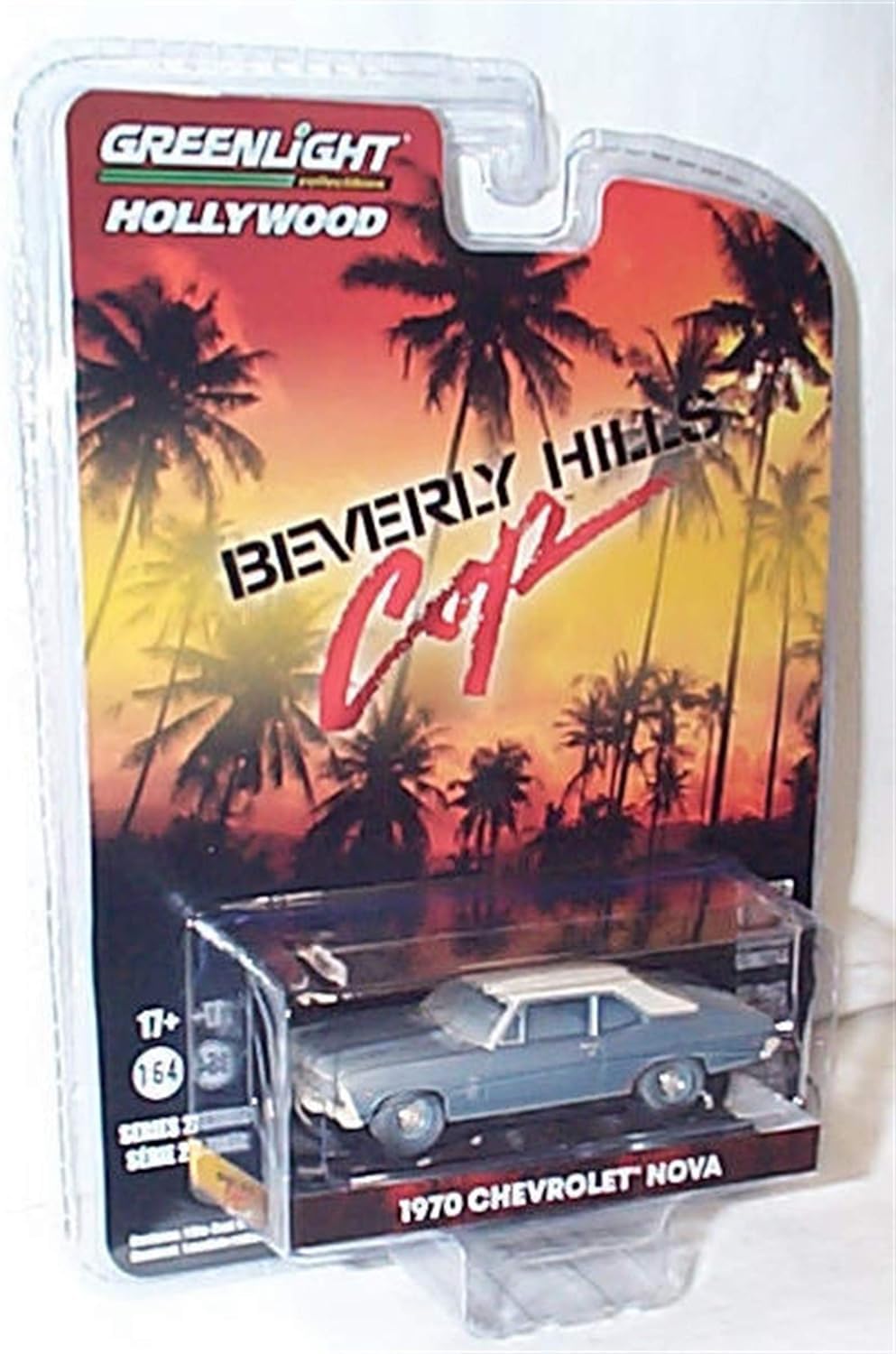 Greenlight Collectables 1970 CHEVR0LET Nova Beverly Hill Cop vehicle 1:64 scale limited edition diecast model