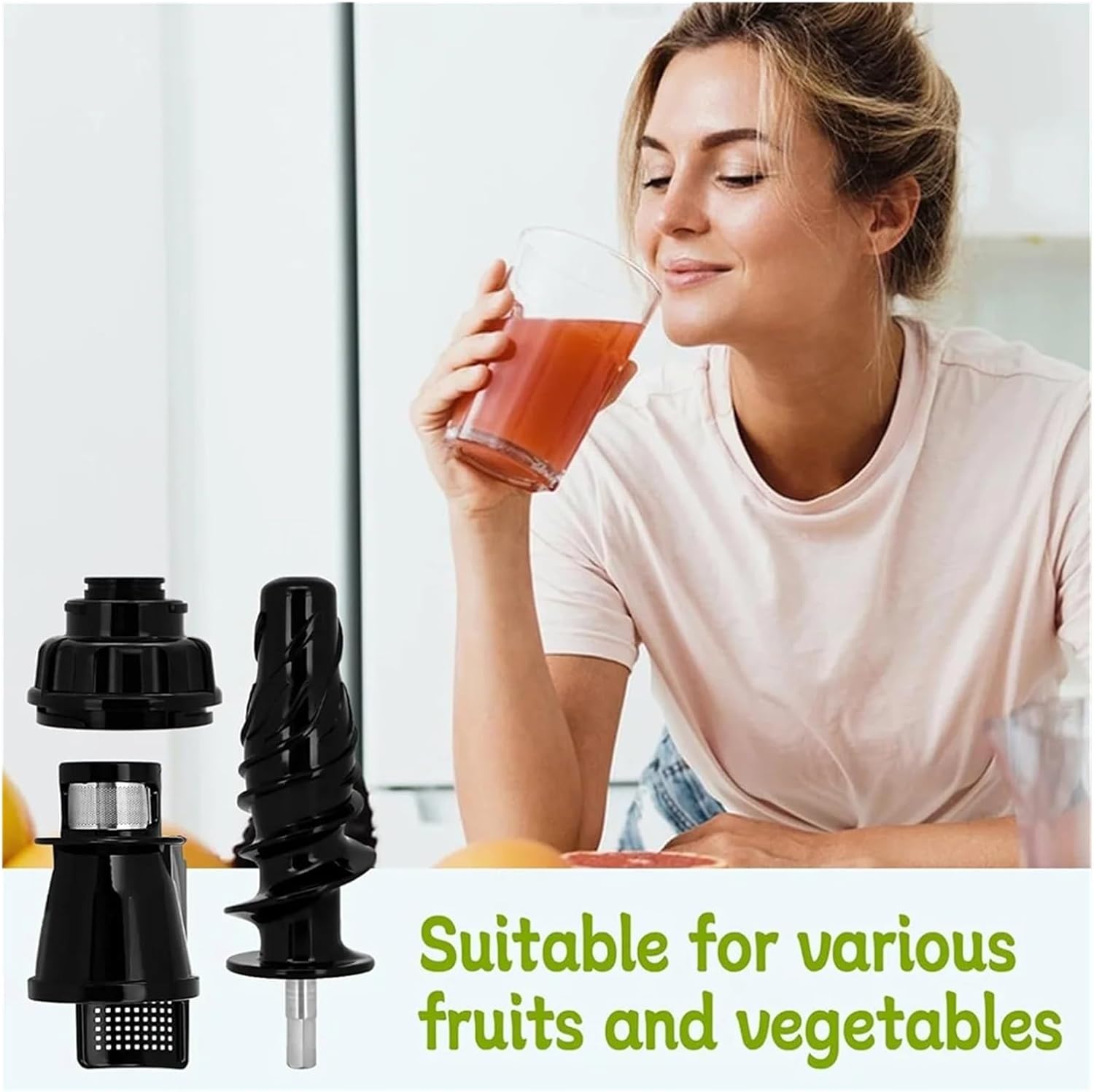 N85R Juicing Auger End Cap And Juice Screen,compatible For Omega,Juicer Body Replacement Parts NC900HDC NC800HDS 8006 8005 8004 8003